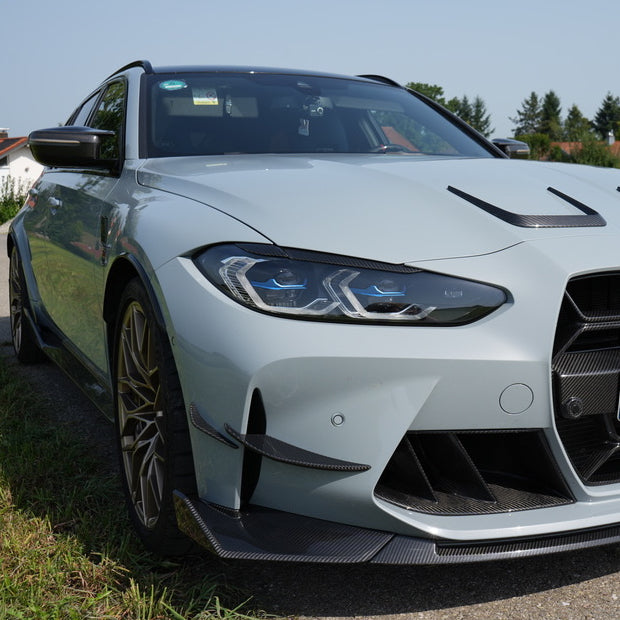 Dry Carbon Front Canards für BMW M3 / M4 G80 G81 G82 G83 mit Teiletypgenehmigung (TTG)   Max Carbon