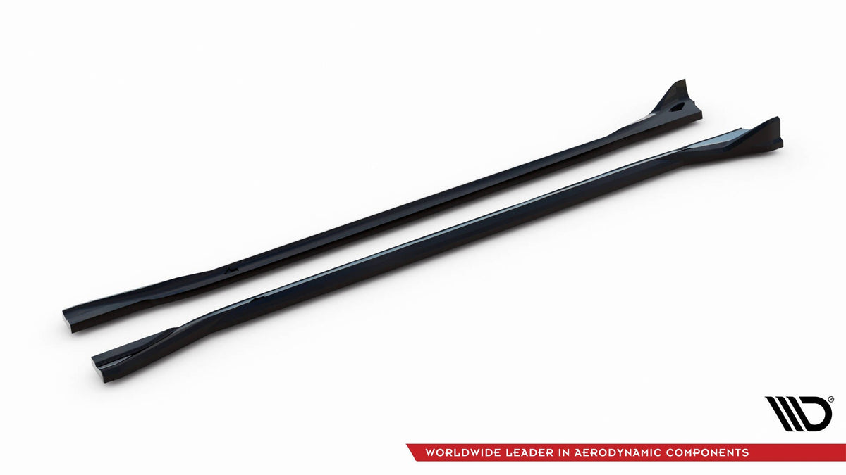 Maxton Seitenschweller Ansatz für BMW XM G09 schwarz Hochglanz