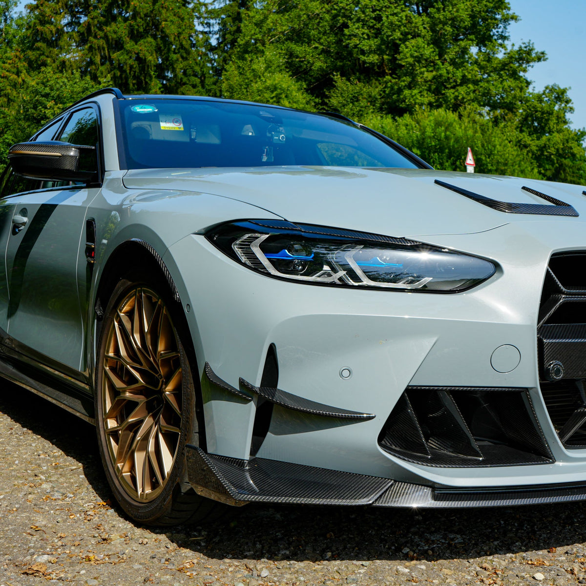 Dry Carbon Front Canards für BMW M3 / M4 G80 G81 G82 G83 mit Teiletypgenehmigung (TTG)   Max Carbon