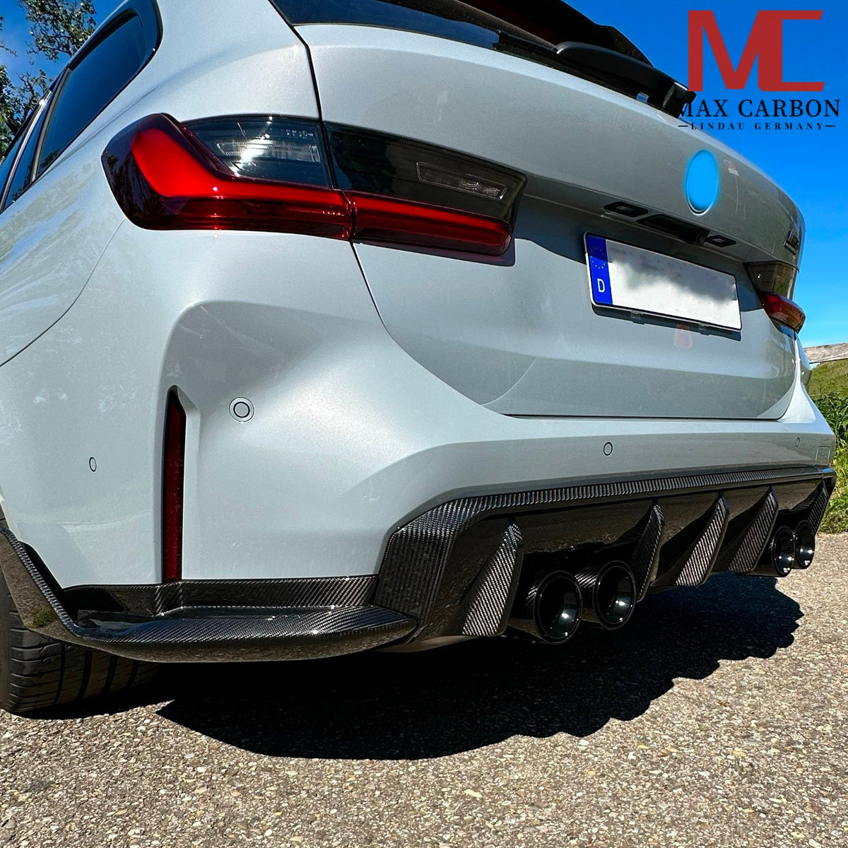 Dry Carbon Heckdiffusor Leiste für BMW M3 G80 G81 / M4 G82 G83 inkl. LCI mit Teiletypgenehmigung (TTG)   Max Carbon