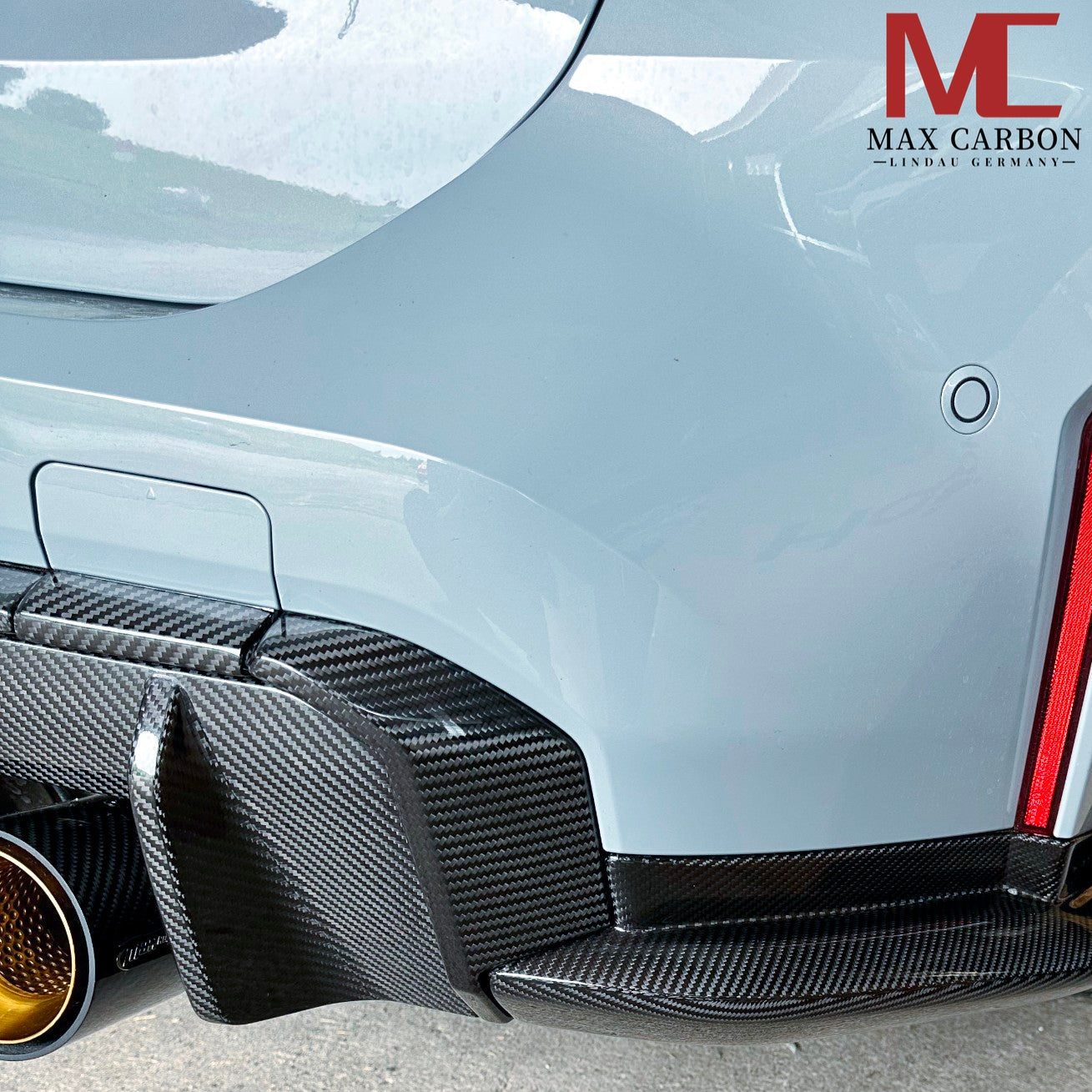 Dry Carbon Heckdiffusor Leiste für BMW M3 G80 G81 / M4 G82 G83 inkl. LCI mit Teiletypgenehmigung (TTG)   Max Carbon