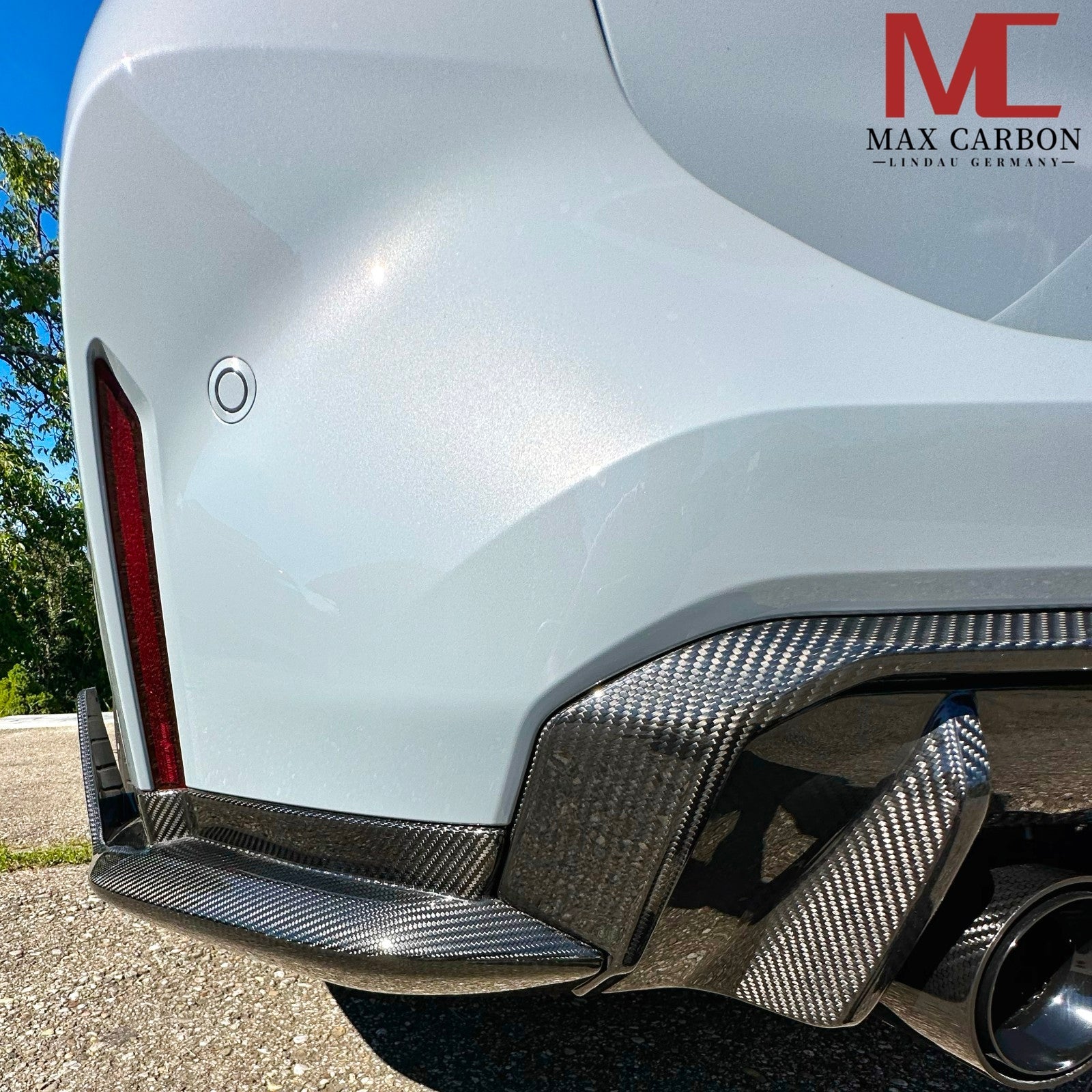 Dry Carbon Heck Winglets "Performance Style" für BMW M3 G80 G81 / M4 G82 G83 mit Teiletypgenehmigung (TTG)   Max Carbon