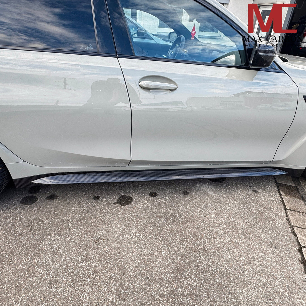 Dry Carbon Seitenschweller "OEM Style" für BMW M3 G80 G81 mit Teiletypgenehmigung (TTG)   Max Carbon