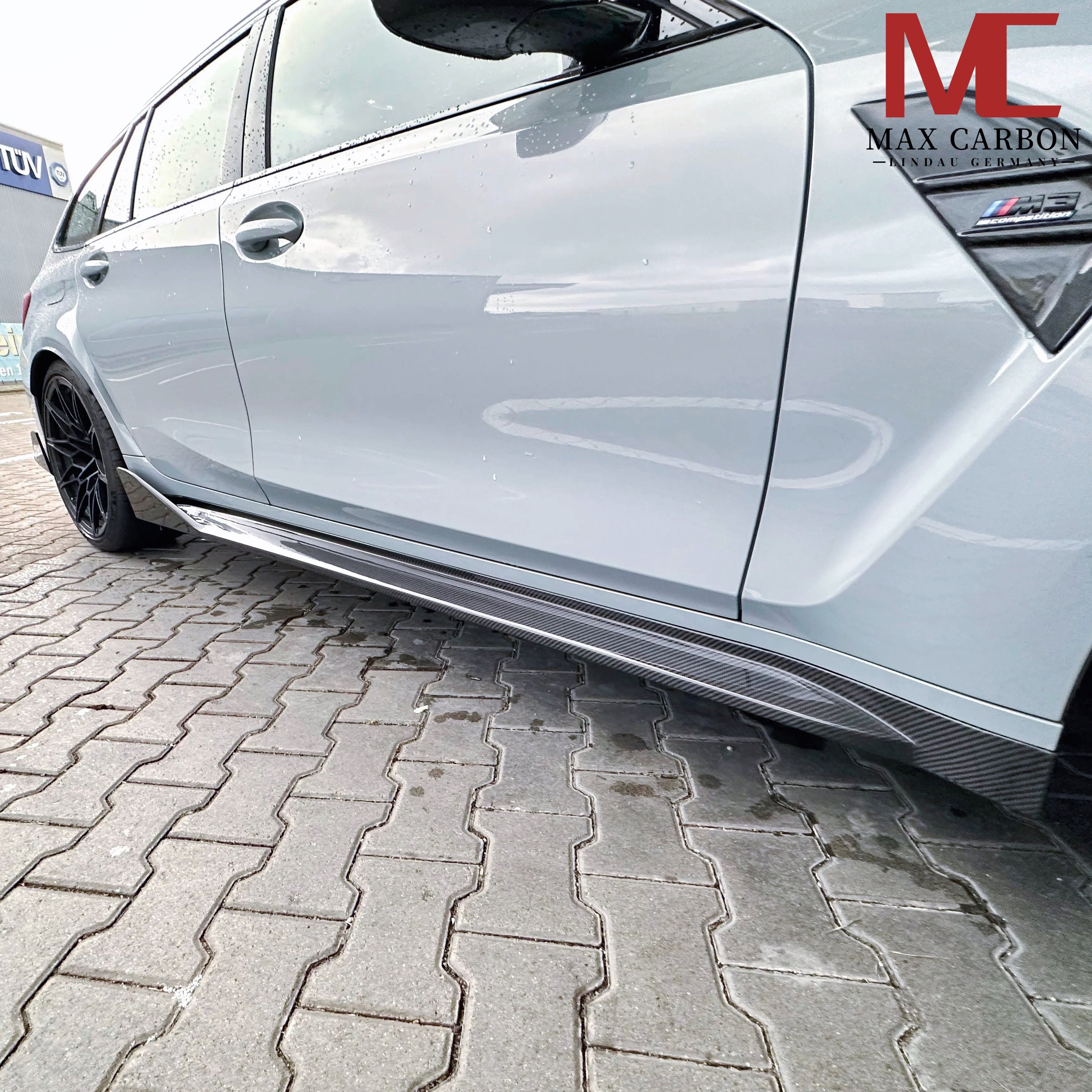 Dry Carbon Seitenschweller für BMW M3 G80 G81 mit Teiletypgenehmigung (TTG)   Max Carbon