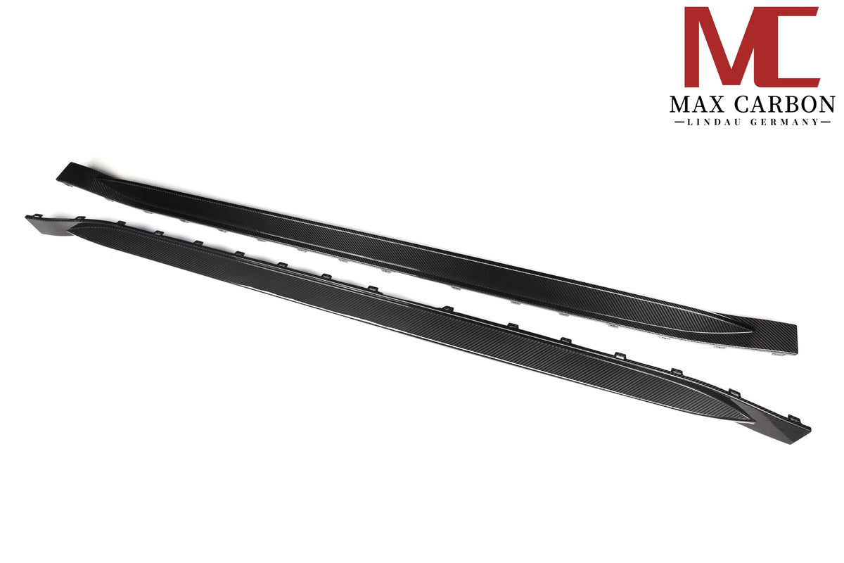 Dry Carbon Seitenschweller "OEM Style" für BMW M3 G80 G81 mit Teiletypgenehmigung (TTG)   Max Carbon