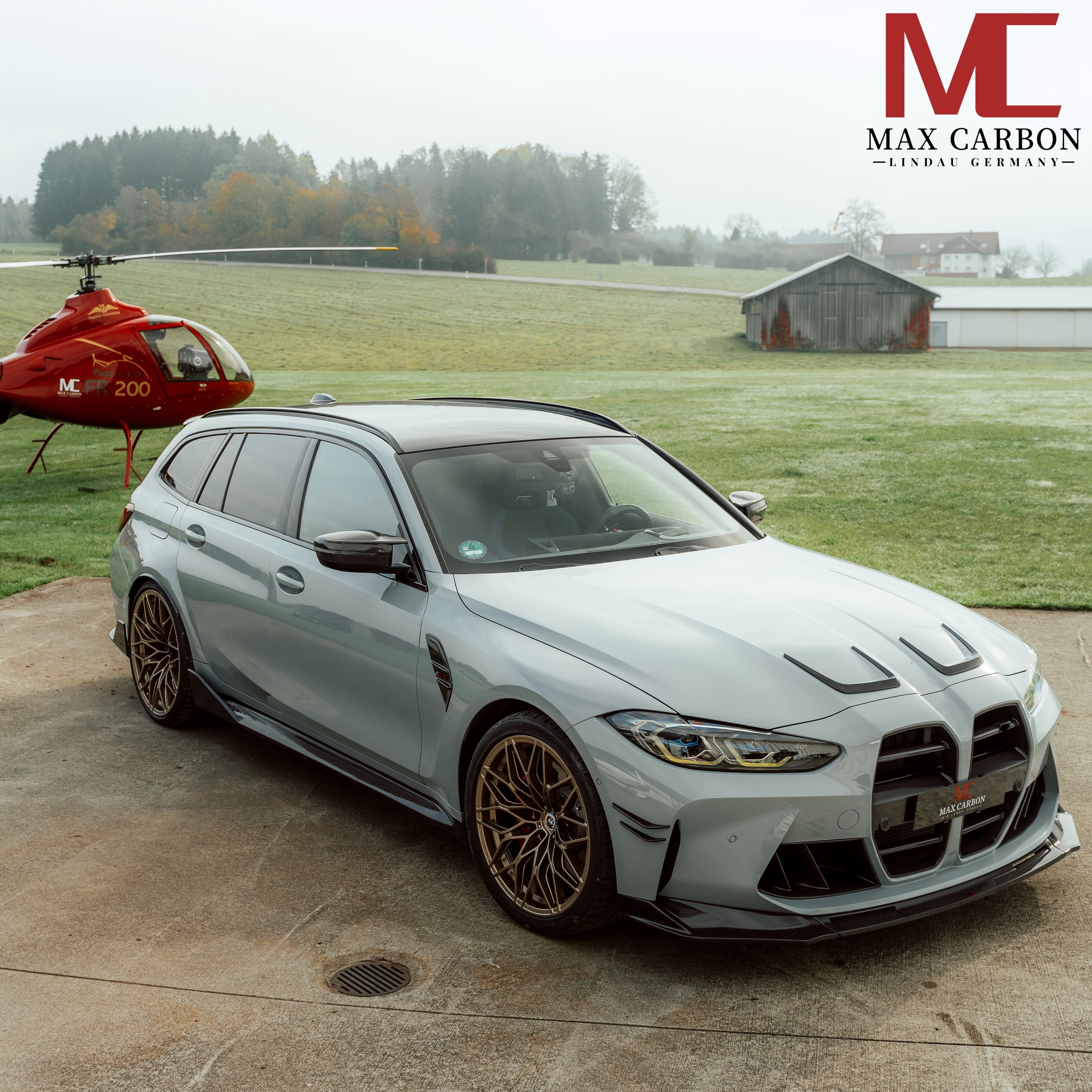 Dry Carbon Kühlergrill Nieren passend für BMW M3 G80 G81 M4 G82 G83   Max Carbon