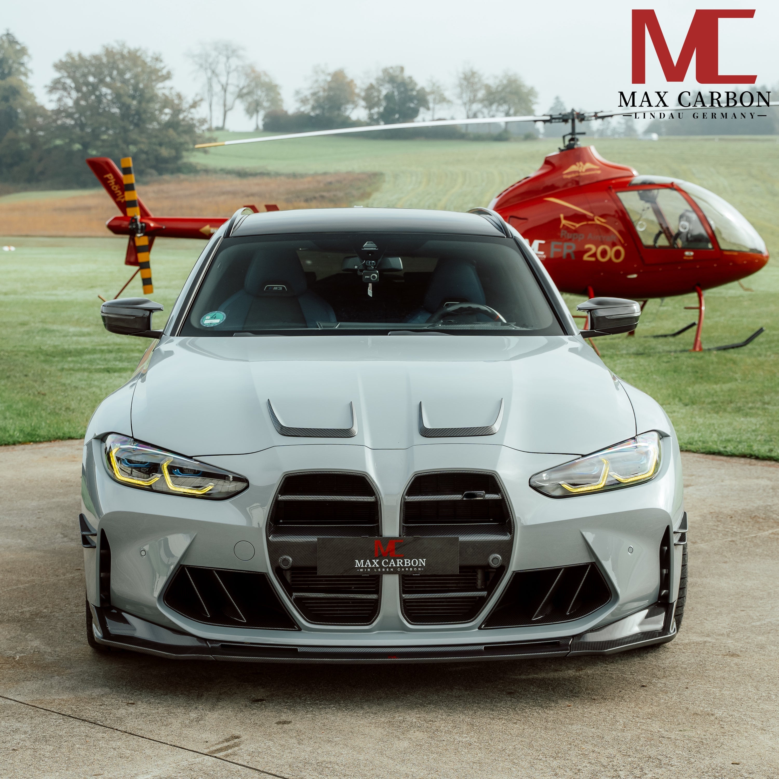 Dry Carbon Kühlergrill Nieren passend für BMW M3 G80 G81 M4 G82 G83   Max Carbon
