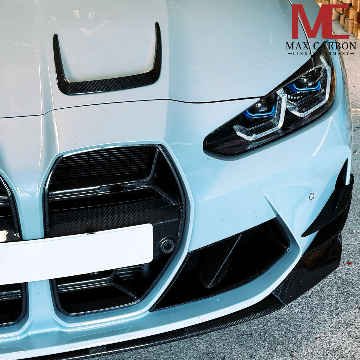 Dry Carbon Front Canards für BMW M3 G80 G81 M4 G82 G83 mit Teiletypgenehmigung (TTG)   Max Carbon