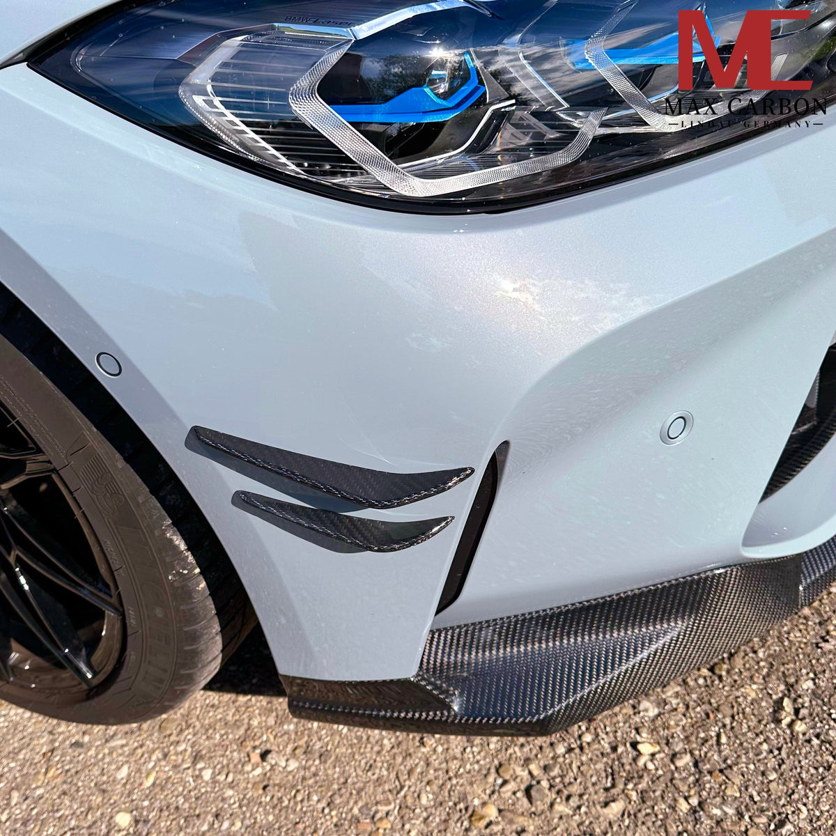 Dry Carbon Front Canards für BMW M3 G80 G81 / M4 G82 G83 mit Teiletypgenehmigung (TTG)   Max Carbon