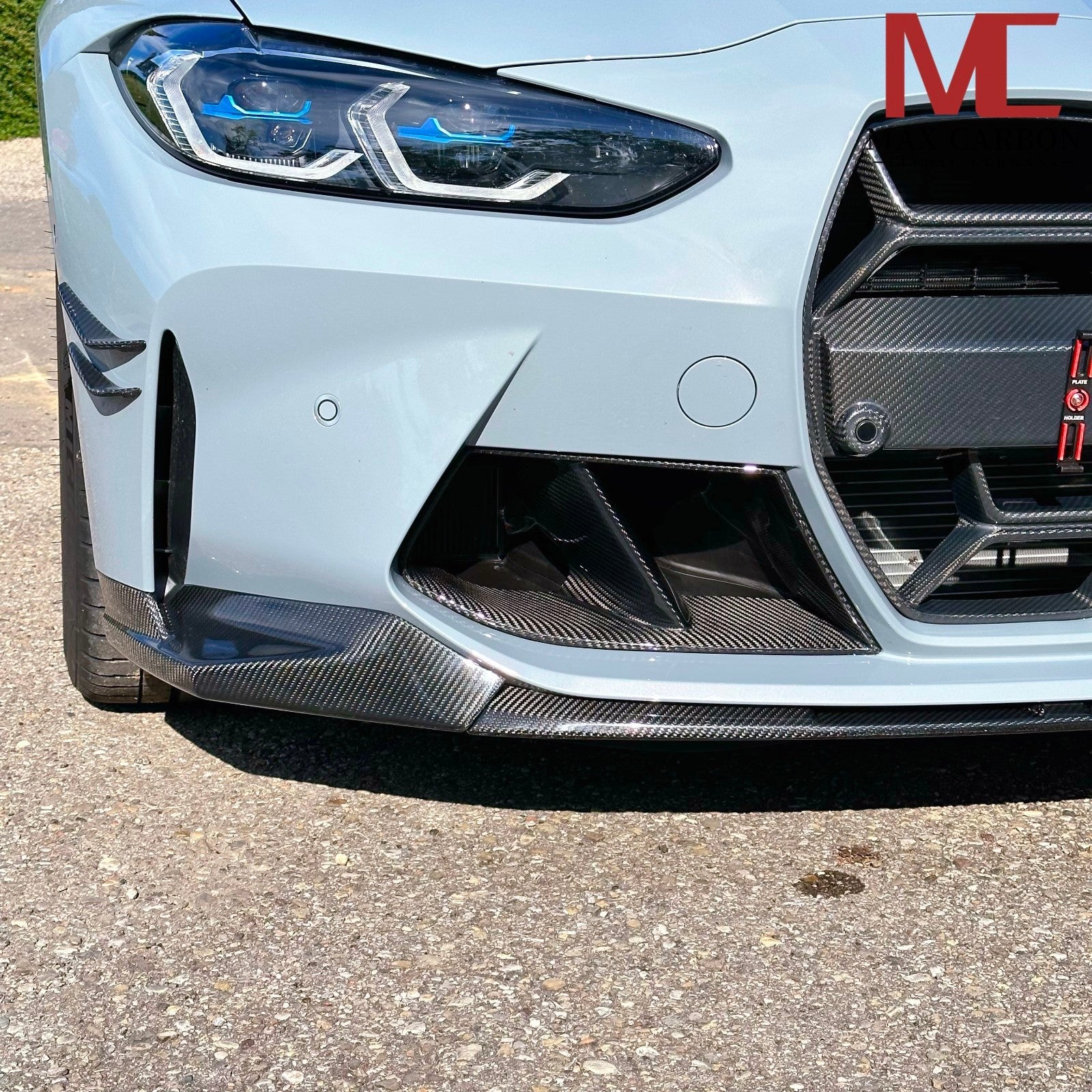 Dry Carbon Frontlippe für BMW M3 G80 G81 / M4 G82 G83 mit Teiletypgenehmigung (TTG)   Max Carbon