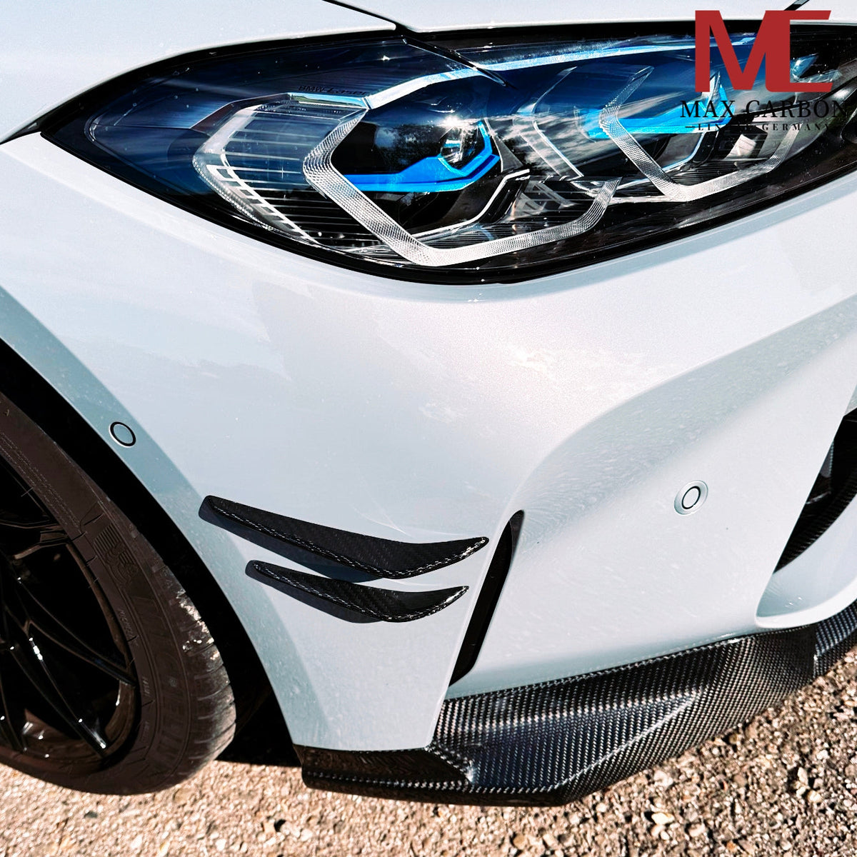 Dry Carbon Front Canards für BMW M3 G80 G81 / M4 G82 G83 mit Teiletypgenehmigung (TTG)   Max Carbon