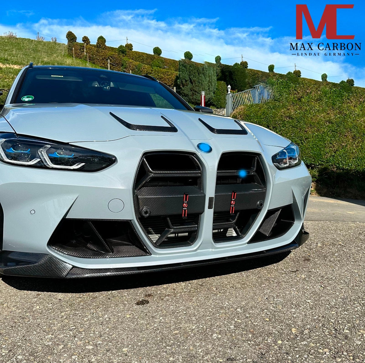 Dry Carbon Frontlippe für BMW M3 G80 G81 / M4 G82 G83 mit Teiletypgenehmigung (TTG)   Max Carbon