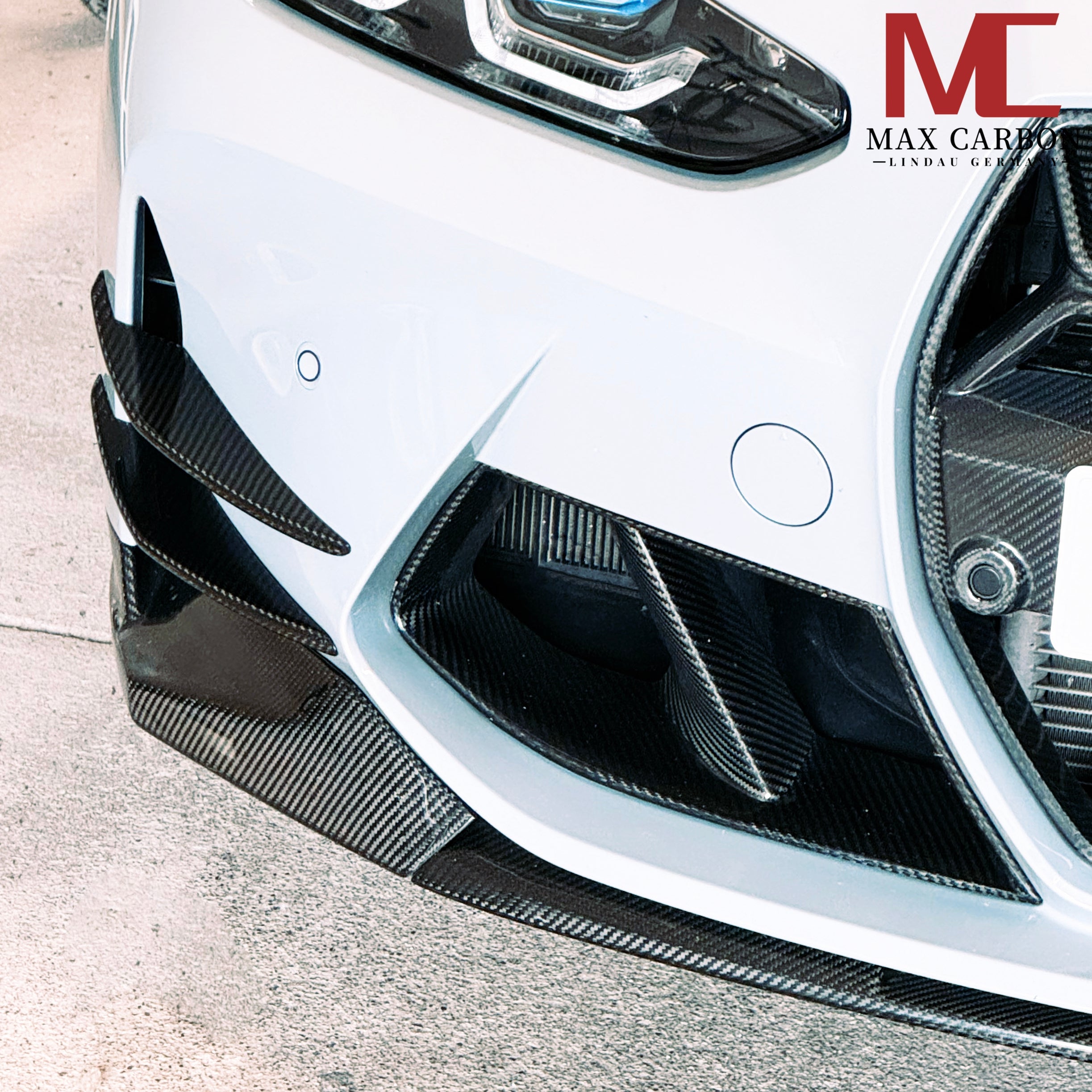 Dry Carbon Front Canards für BMW M3 G80 G81 M4 G82 G83 mit Teiletypgenehmigung (TTG)   Max Carbon
