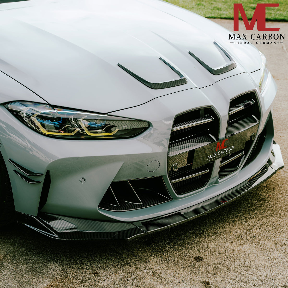 Dry Carbon Kühlergrill Nieren passend für BMW M3 G80 G81 M4 G82 G83   Max Carbon