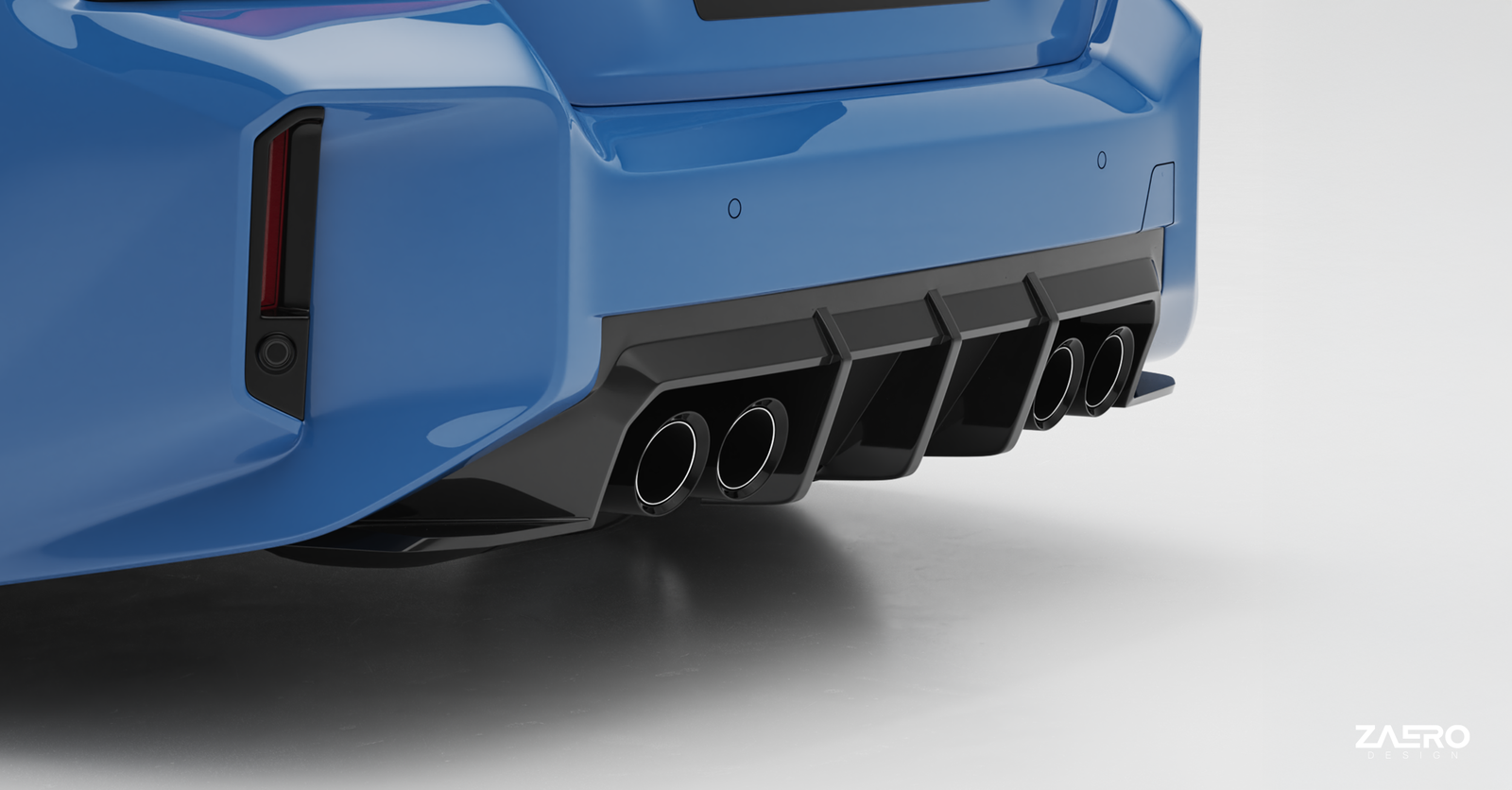 EVO-S Diffusor passend für BMW M2 G87 in Glanzschwarz