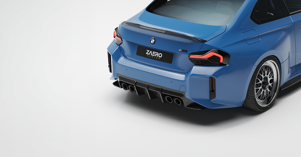 EVO-S Diffusor passend für BMW M2 G87 – montiert am Fahrzeug