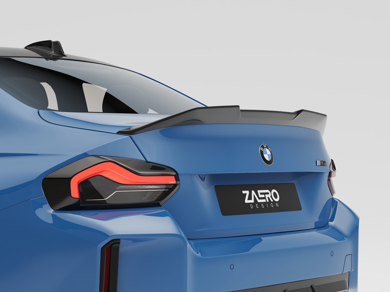 Zaero Design EVO-S Heckspoiler passend für BMW M2 G87 / 2er G42 – Heckansicht