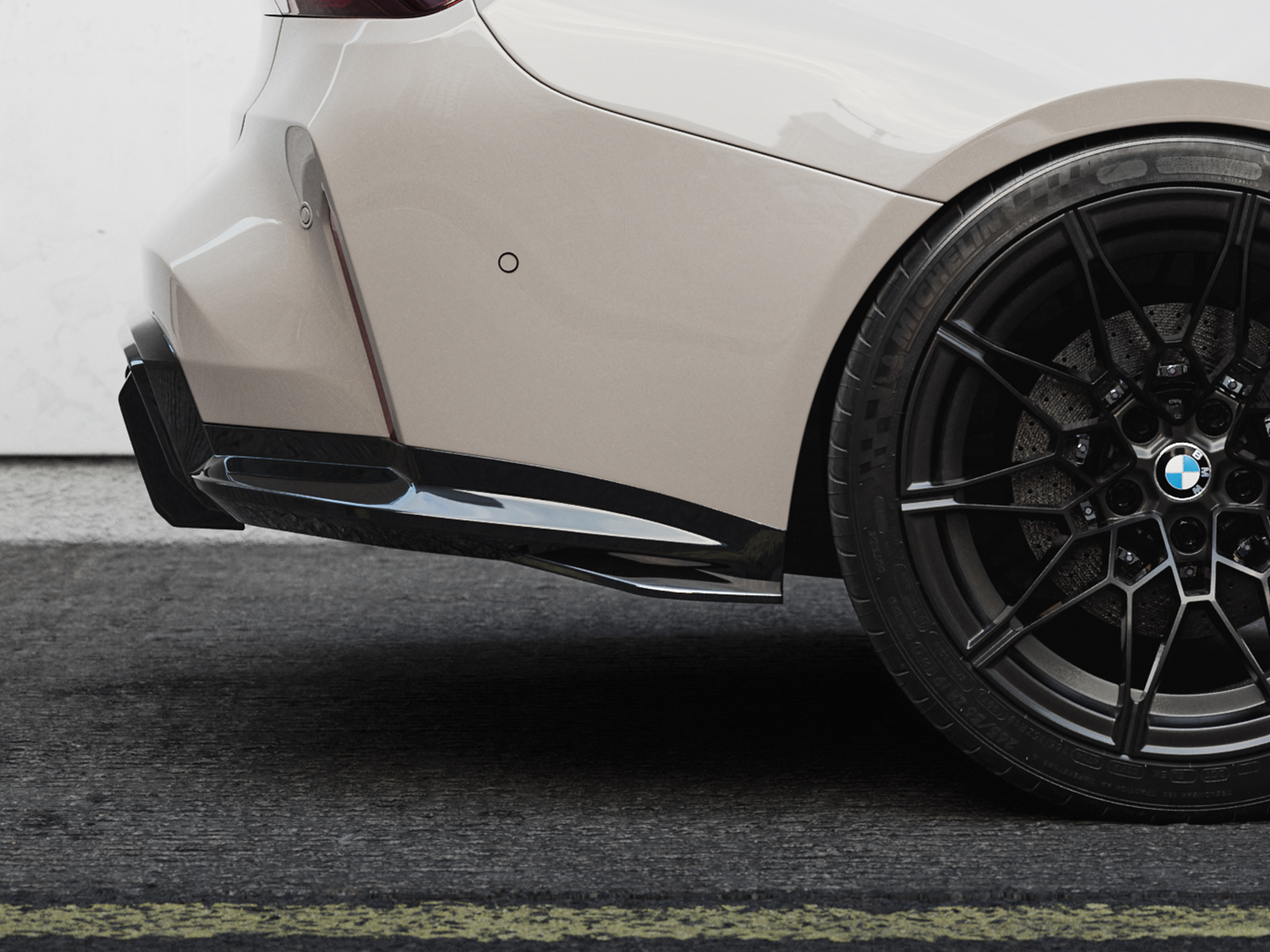 Zaero Design EVO-S Diffusor-Erweiterung passend für BMW M3 G80 G81 – Heckansicht