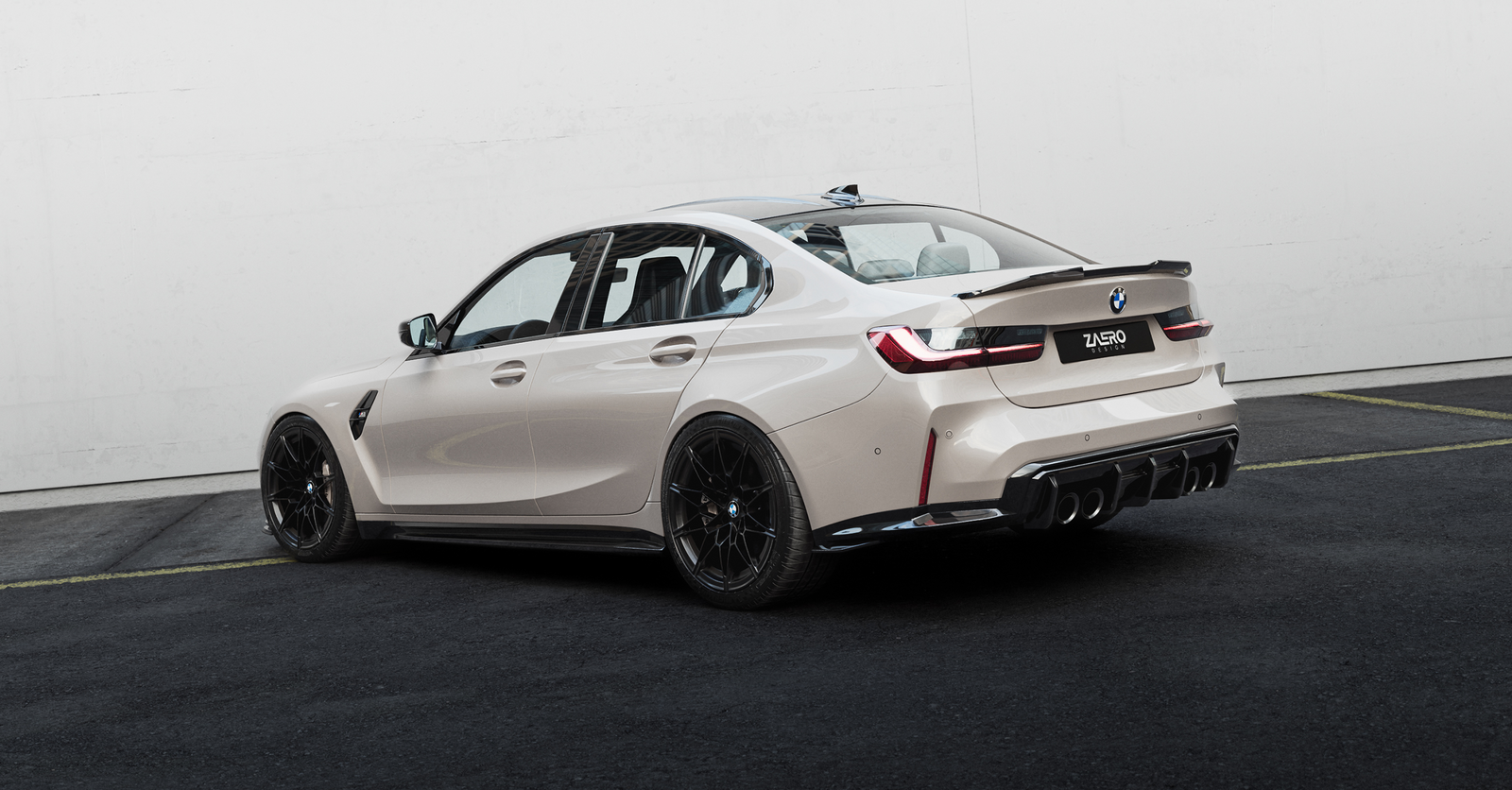Zaero EVO-S Diffusor passend für BMW M3 M4 G8X – Gesamtansicht