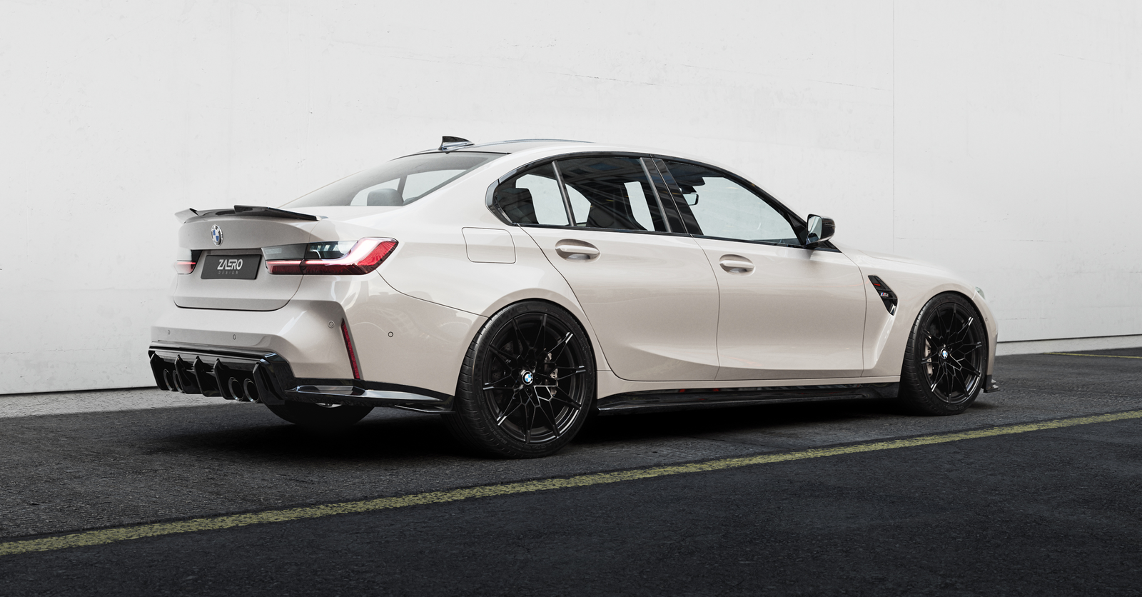 EVO-S Diffusor passend für BMW M3 M4 G8X – Nahaufnahme
