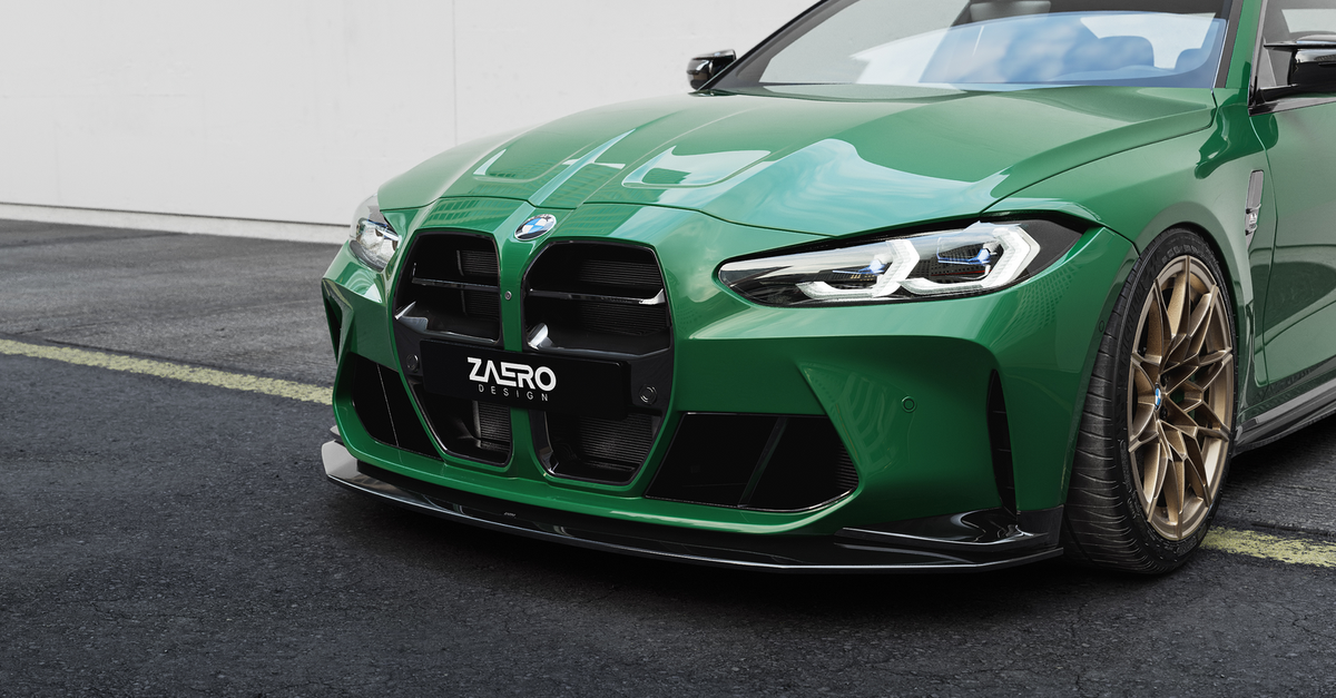Frontlippe passend für BMW M3 M4 G8X – Front am Fahrzeug