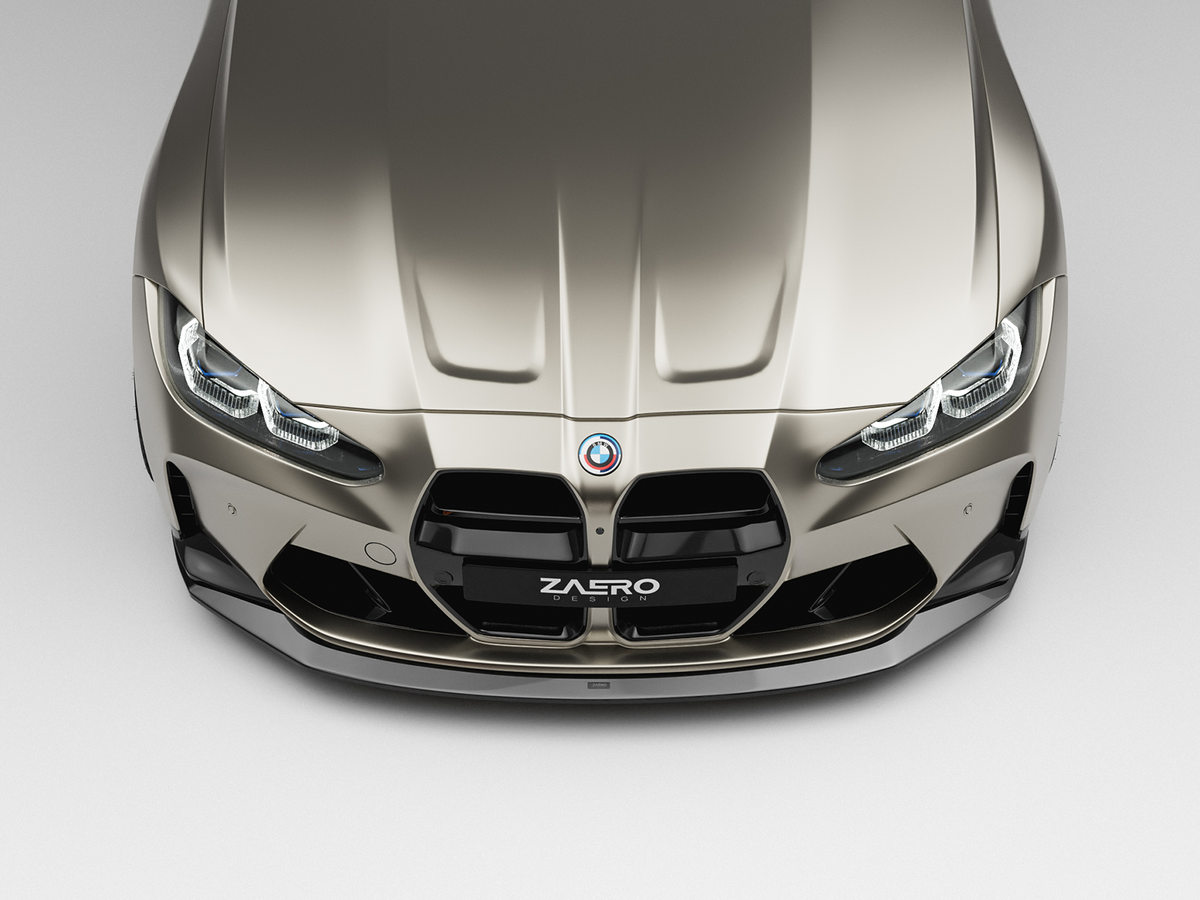 Zaero Design EVO-S Frontlippe passend für BMW M3 M4 G8X – Frontansicht