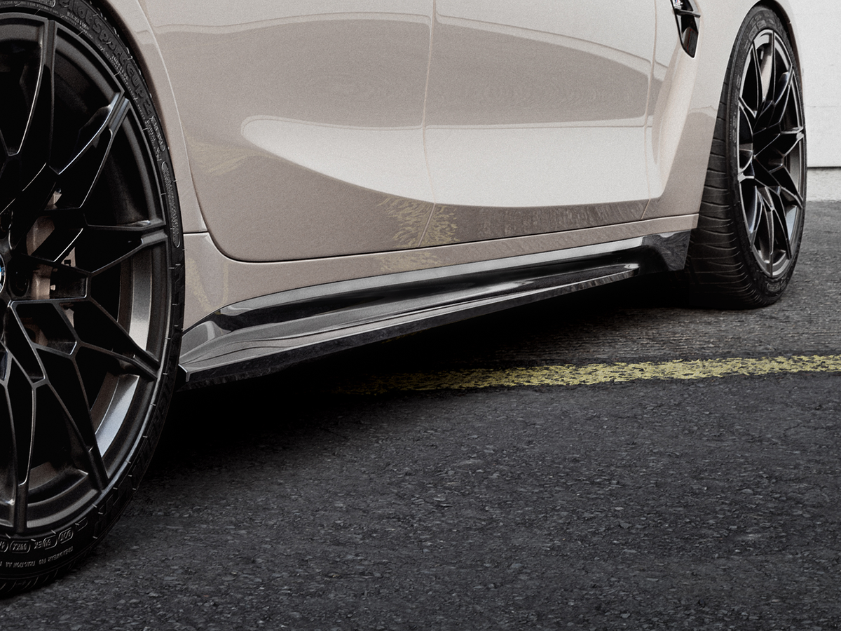 Zaero Design EVO-S Seitenschweller passend für BMW M3 G80 G81 – Seitenansicht
