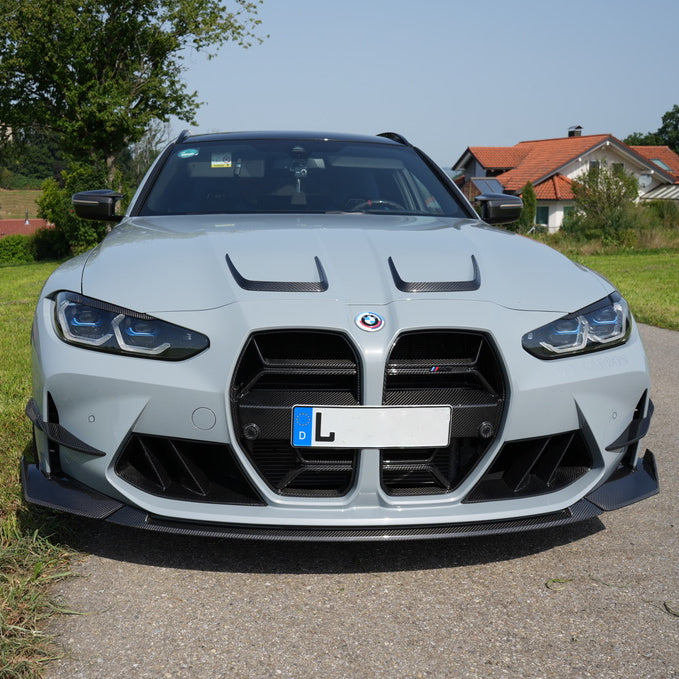 Dry Carbon Front Canards für BMW M3 / M4 G80 G81 G82 G83 mit Teiletypgenehmigung (TTG)   Max Carbon