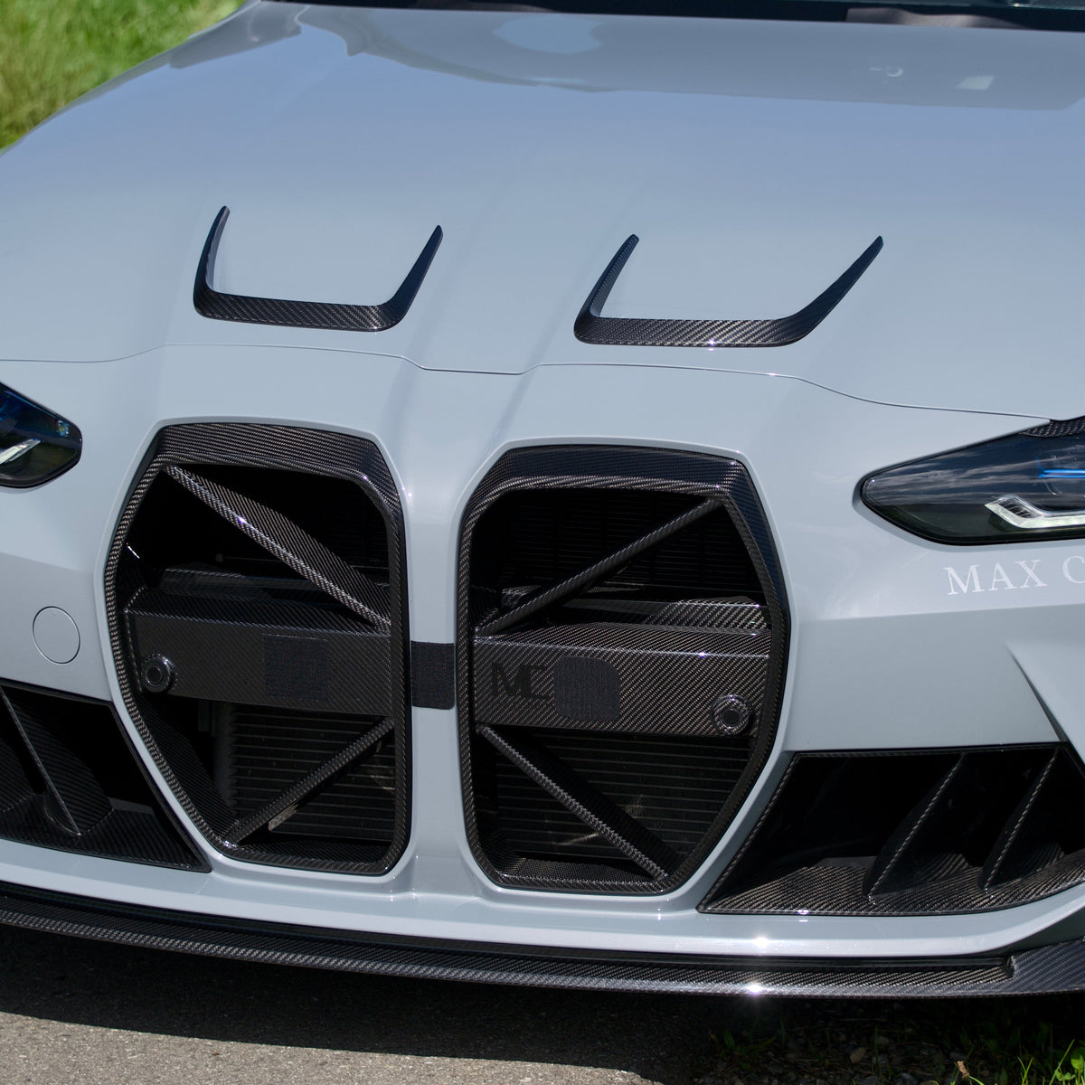 Dry Carbon MAX CARBON Design Kühlergrill Nieren für BMW M3 G80 G81 / M4 G82 G83 CSL Eintragungsfrei   Max Carbon