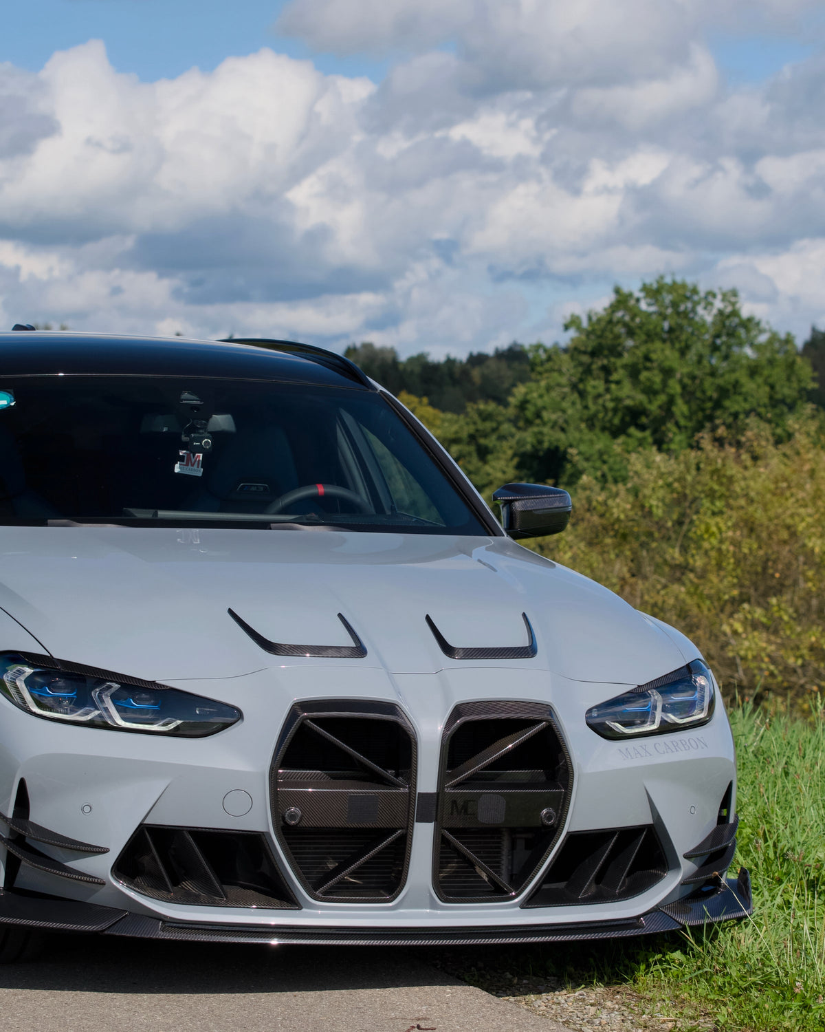 Dry Carbon MAX CARBON Design Kühlergrill Nieren für BMW M3 G80 G81 / M4 G82 G83 CSL Eintragungsfrei   Max Carbon