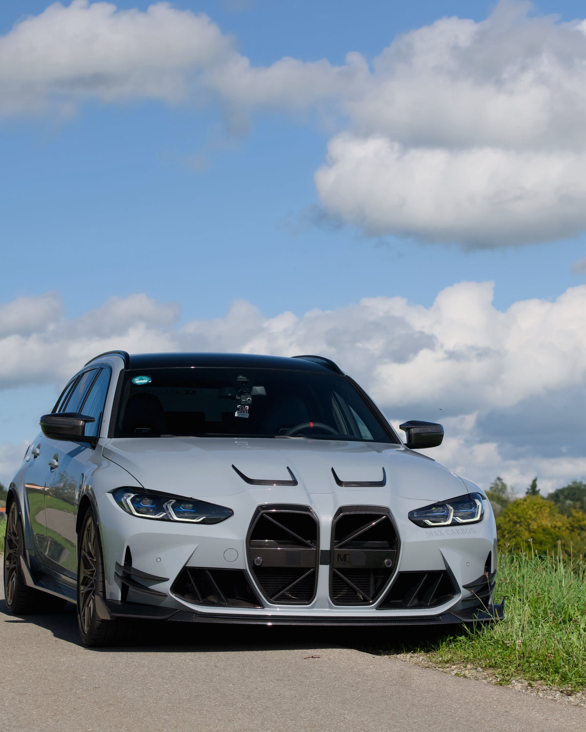 Dry Carbon MAX CARBON Design Kühlergrill Nieren für BMW M3 G80 G81 / M4 G82 G83 CSL Eintragungsfrei   Max Carbon