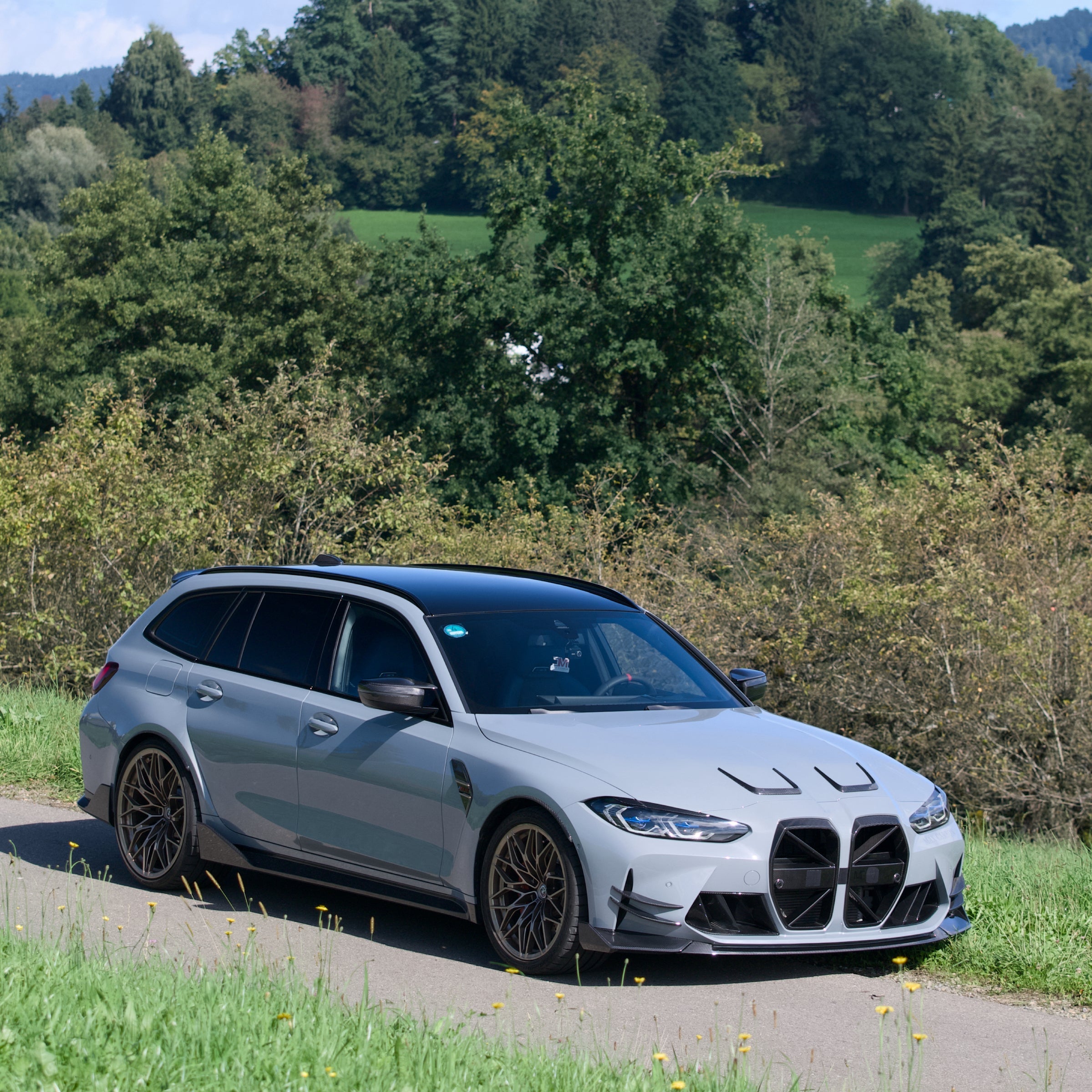 Dry Carbon MAX CARBON Design Kühlergrill Nieren für BMW M3 G80 G81 / M4 G82 G83 CSL Eintragungsfrei   Max Carbon