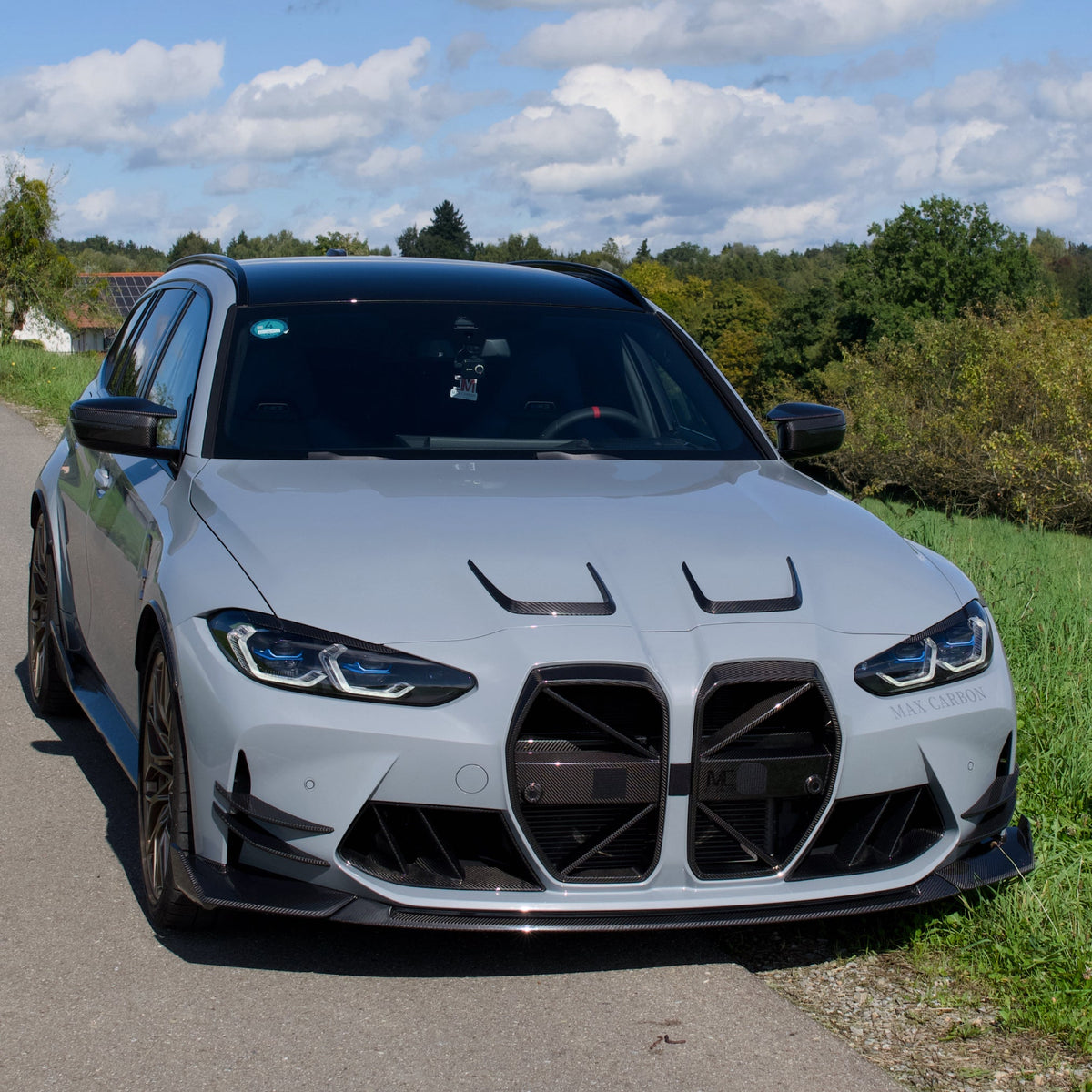 Dry Carbon MAX CARBON Design Kühlergrill Nieren für BMW M3 G80 G81 / M4 G82 G83 CSL Eintragungsfrei   Max Carbon