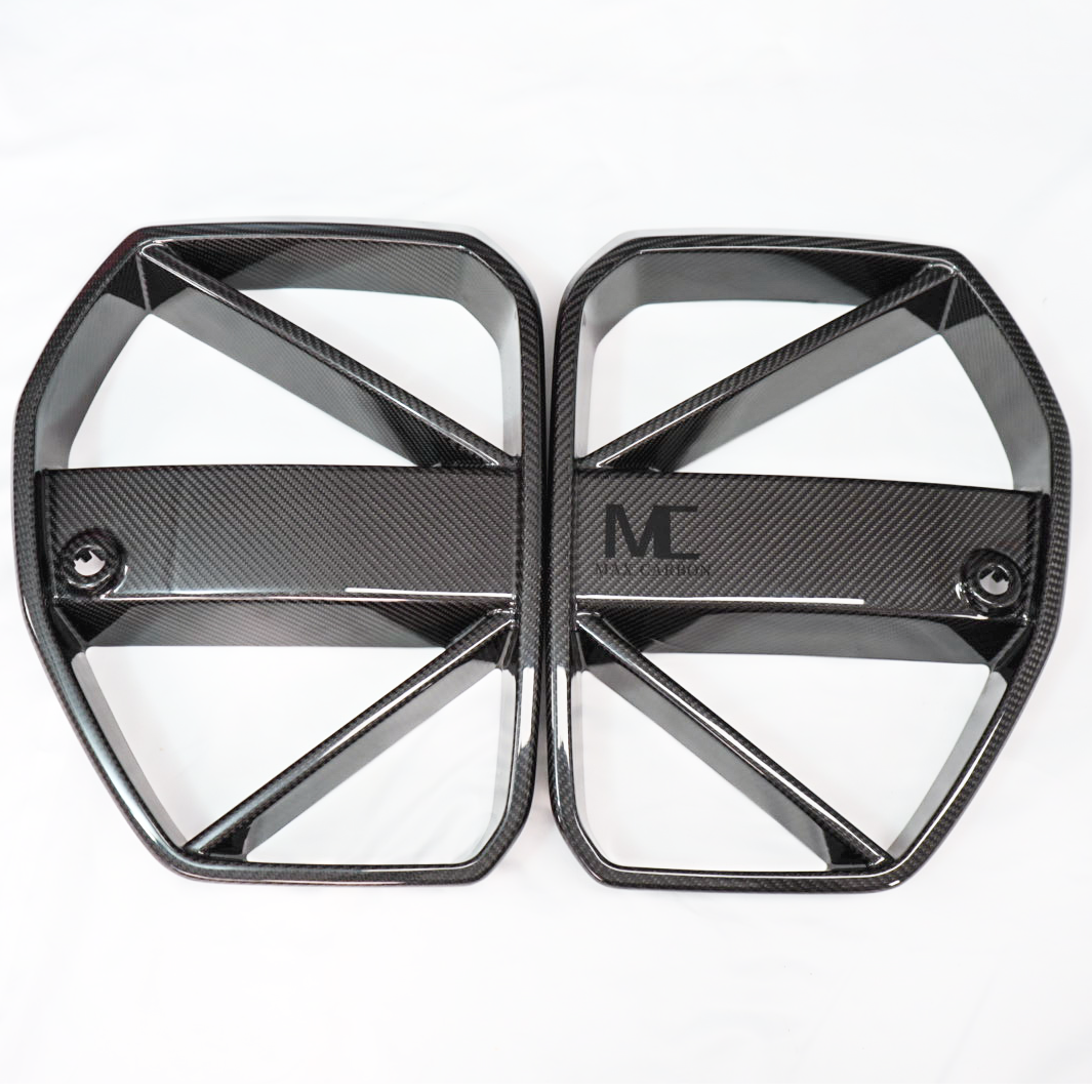 Dry Carbon MAX CARBON Design Kühlergrill Nieren für BMW M3 G80 G81 / M4 G82 G83 CSL Eintragungsfrei   Max Carbon