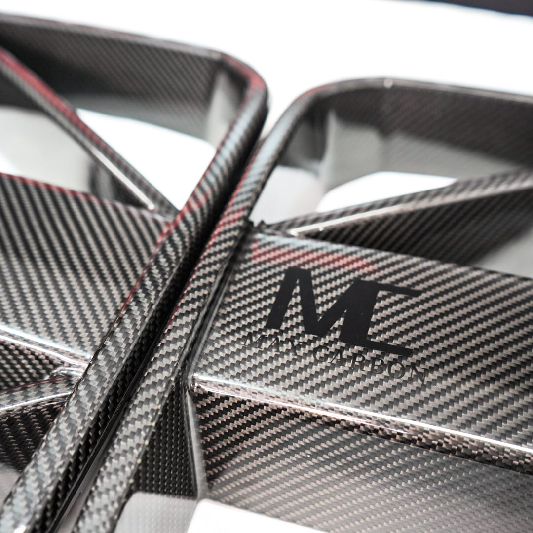 Dry Carbon MAX CARBON Design Kühlergrill Nieren für BMW M3 G80 G81 / M4 G82 G83 CSL Eintragungsfrei   Max Carbon