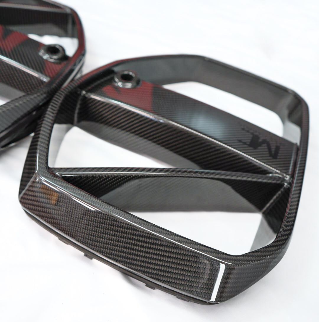 Dry Carbon MAX CARBON Design Kühlergrill Nieren für BMW M3 G80 G81 / M4 G82 G83 CSL Eintragungsfrei   Max Carbon