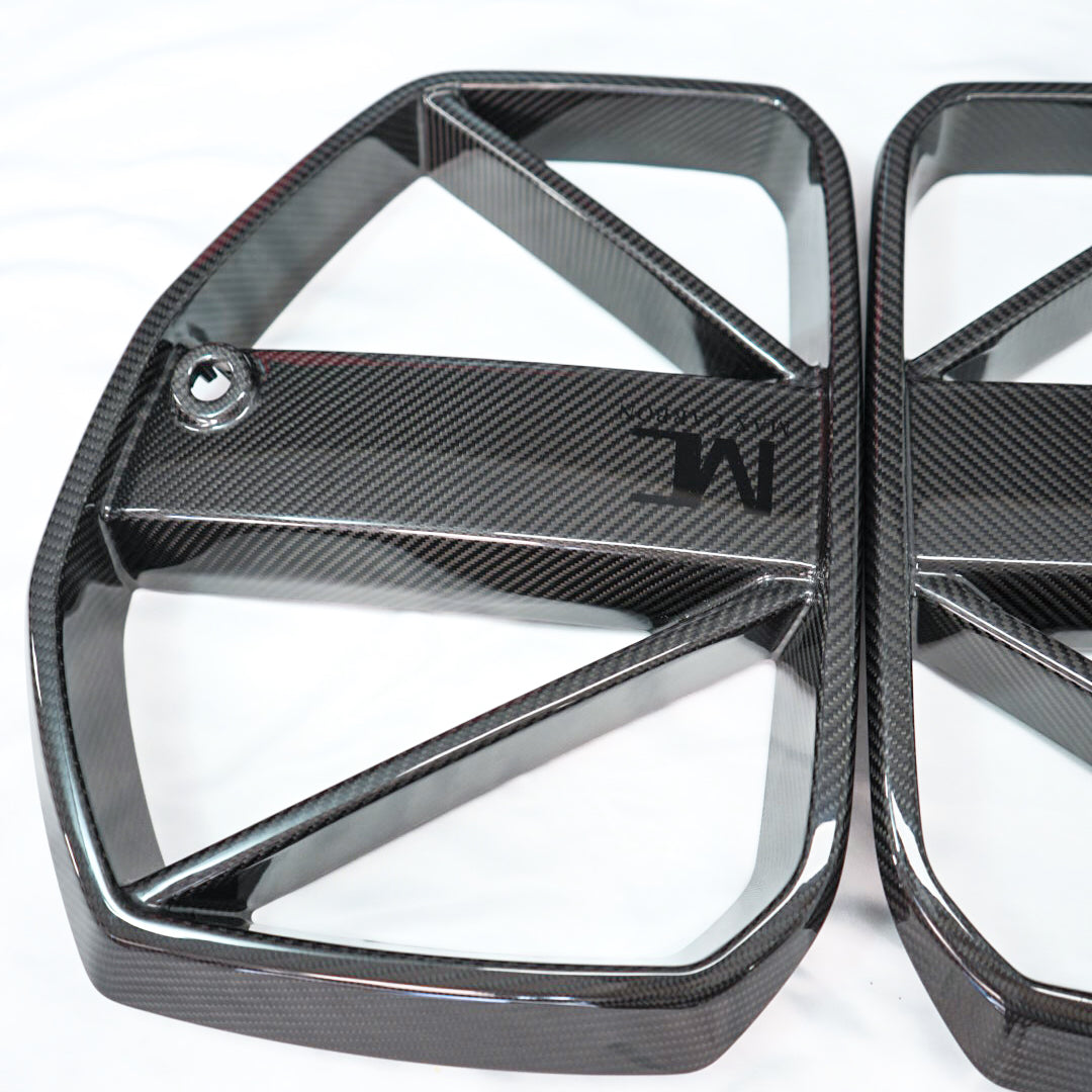 Dry Carbon MAX CARBON Design Kühlergrill Nieren für BMW M3 G80 G81 / M4 G82 G83 CSL Eintragungsfrei   Max Carbon