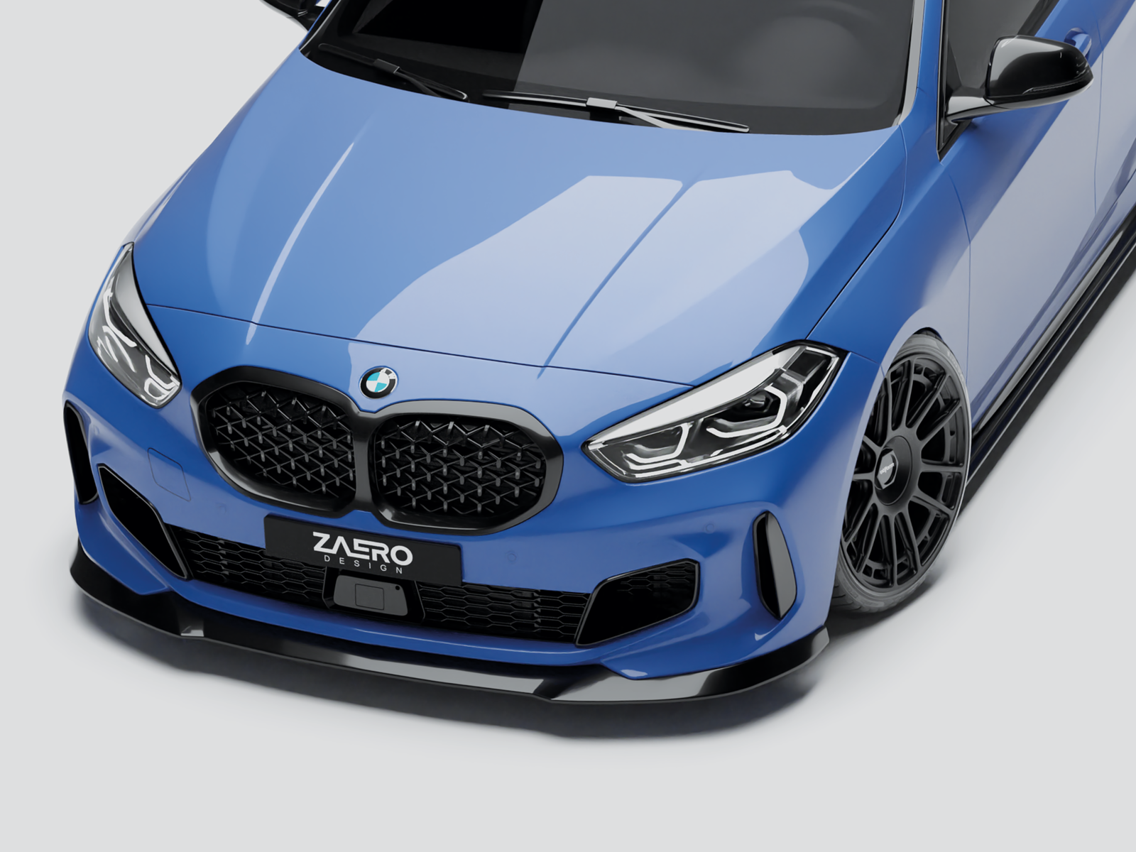 Zaero Design EVO-1 Frontlippe passend für BMW 1er F40 120 125 128ti M135 – Frontansicht