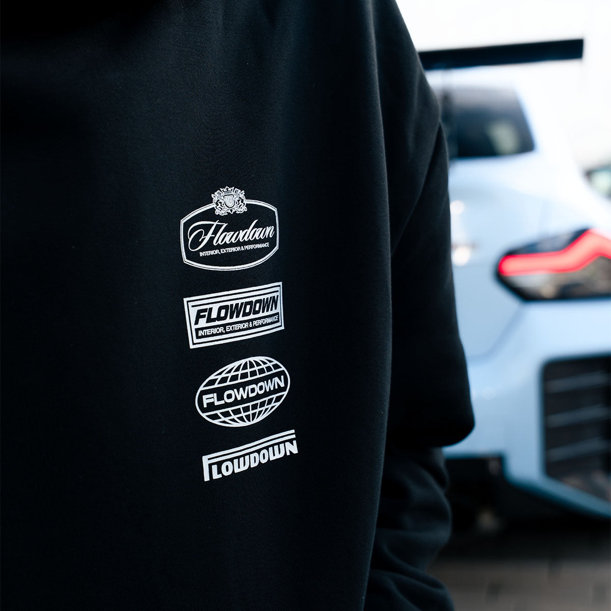 FLOW DOWN® Cars & Coffee Hoodie 500gsm – Oversized Fit   FLOW DOWN®
