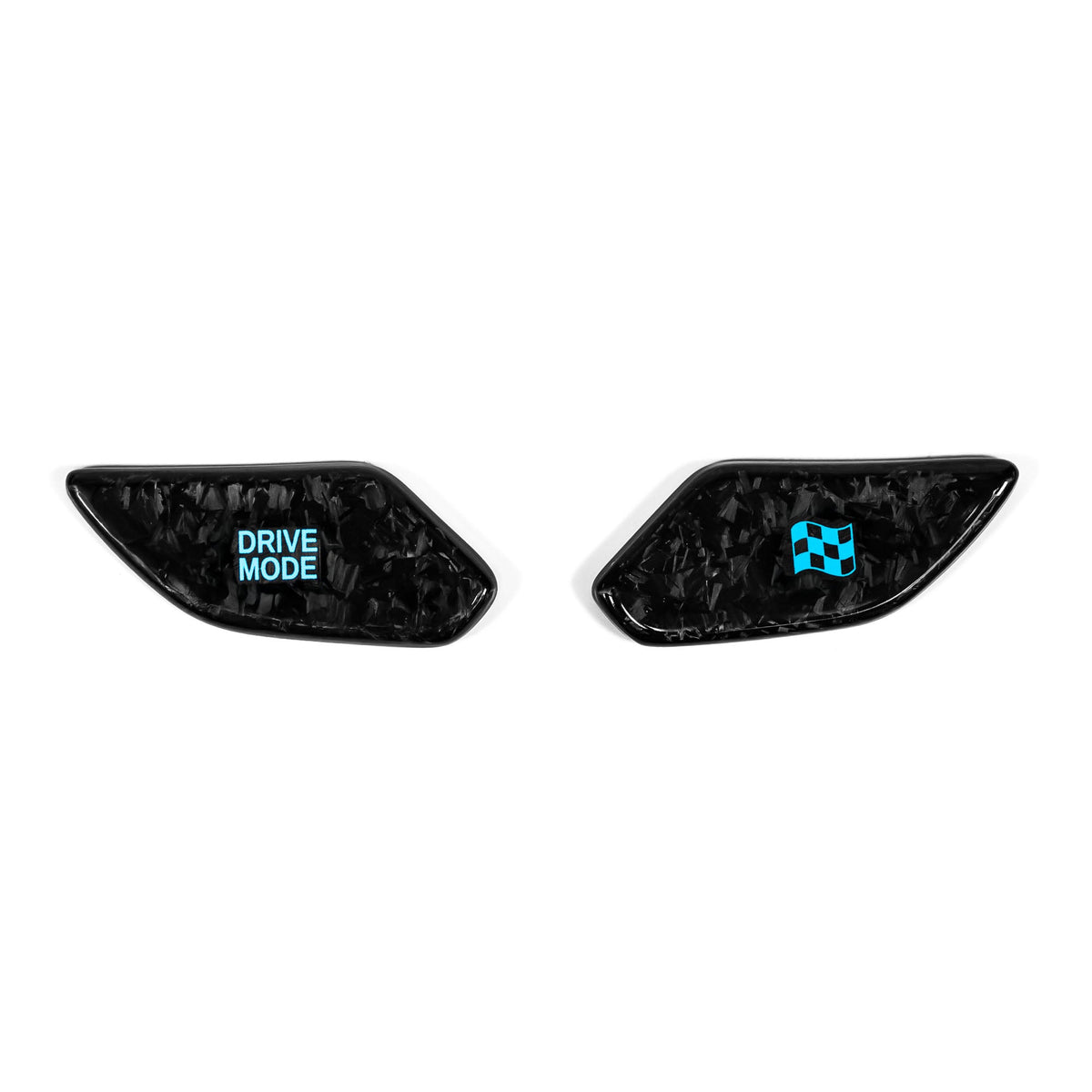 NTECHNIKS Carbon Drive Mode Buttons für Hyundai I20N/I30N/Kona N  Forged-Carbon-Blau NTECHNIKS