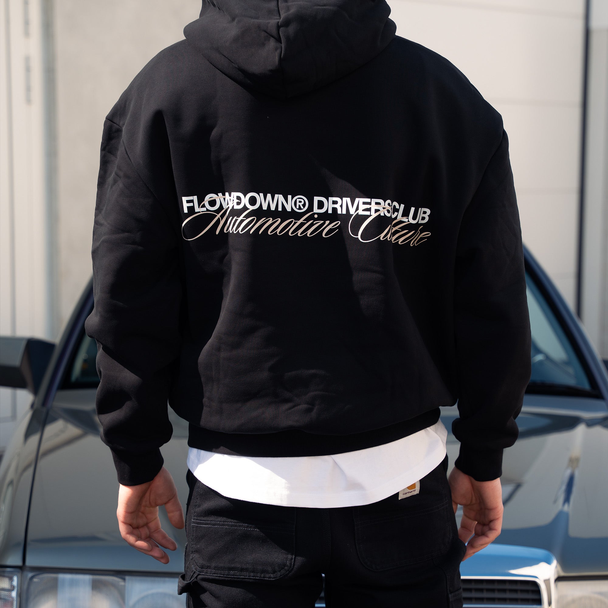 FLOW DOWN DRIVERS CLUB Oversize Hoodie 500gsm   FLOW DOWN®