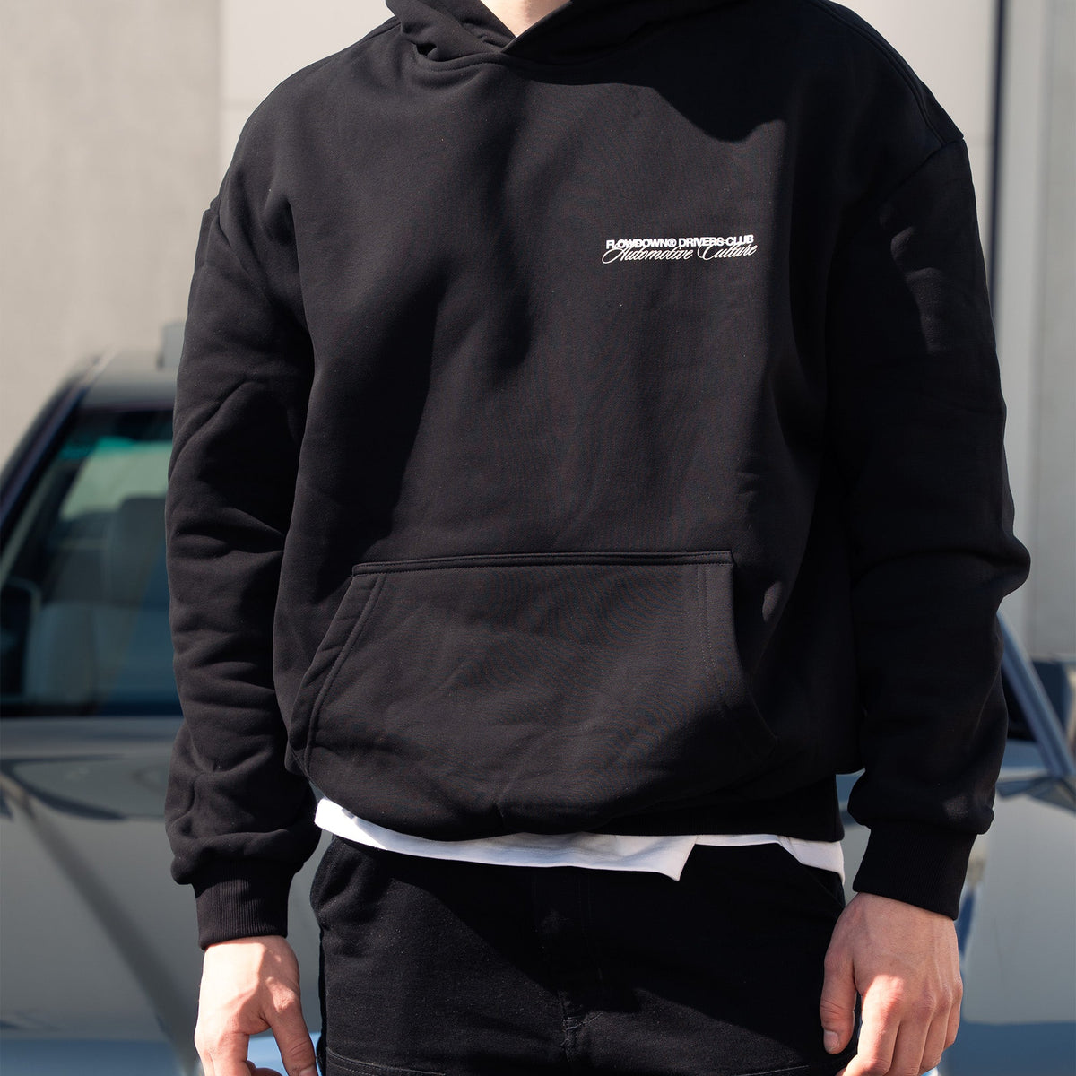 FLOW DOWN DRIVERS CLUB Oversize Hoodie 500gsm   FLOW DOWN®