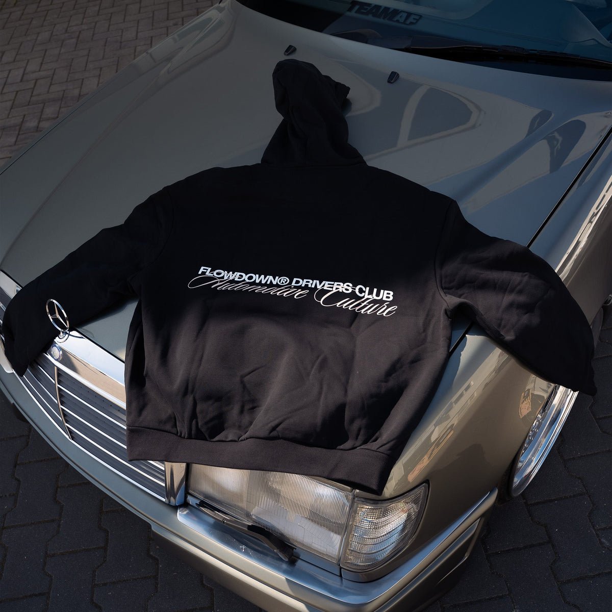 FLOW DOWN DRIVERS CLUB Oversize Hoodie 500gsm   FLOW DOWN®