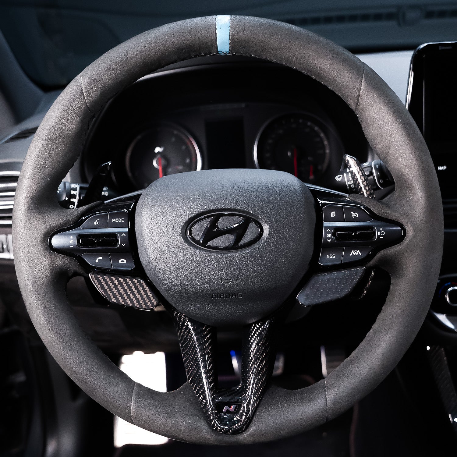 NTECHNIKS Carbon Schaltwippen für Hyundai I30N Fl / Kona N   NTECHNIKS