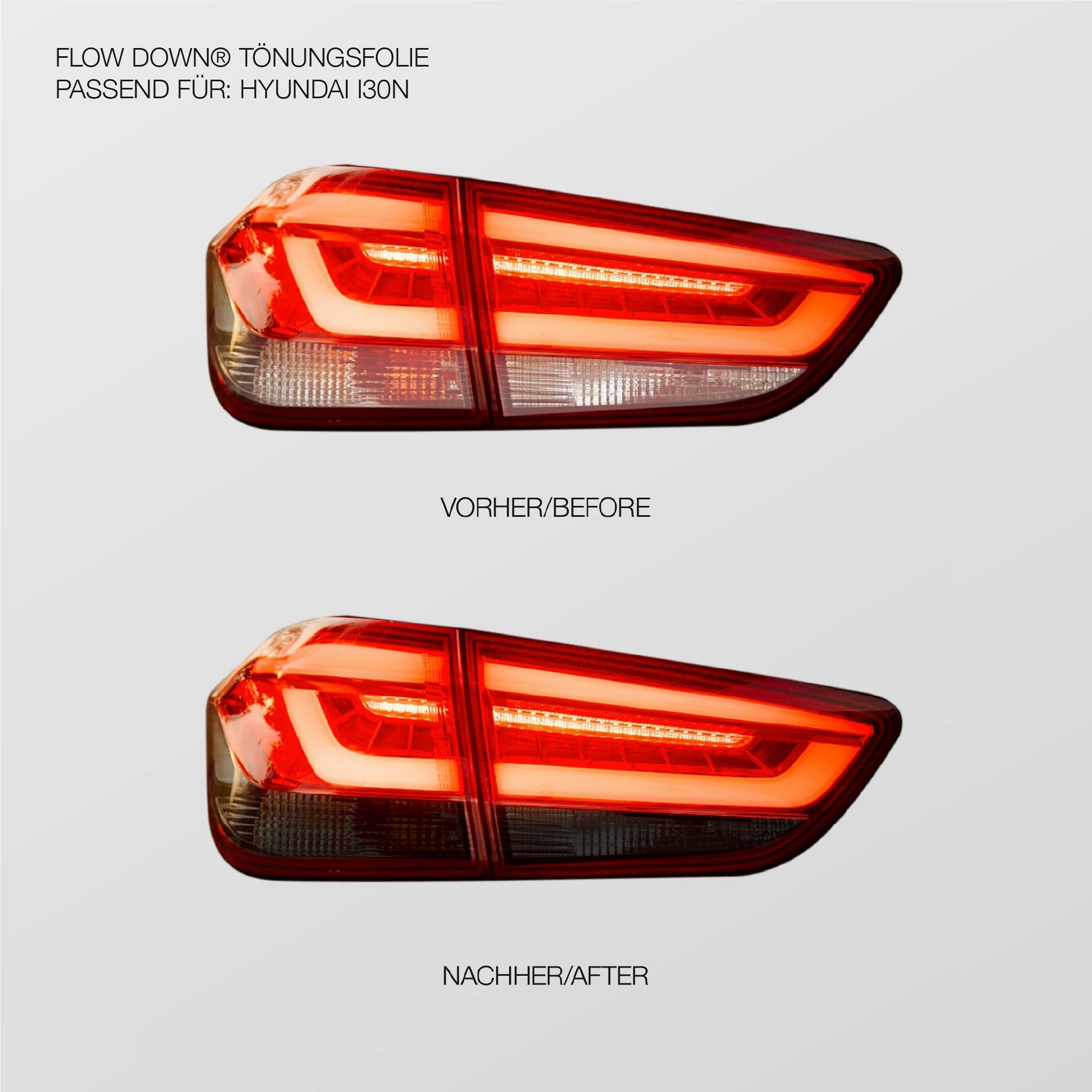Tönungsfolie Rückleuchten für Hyundai I30N   FLOW DOWN®