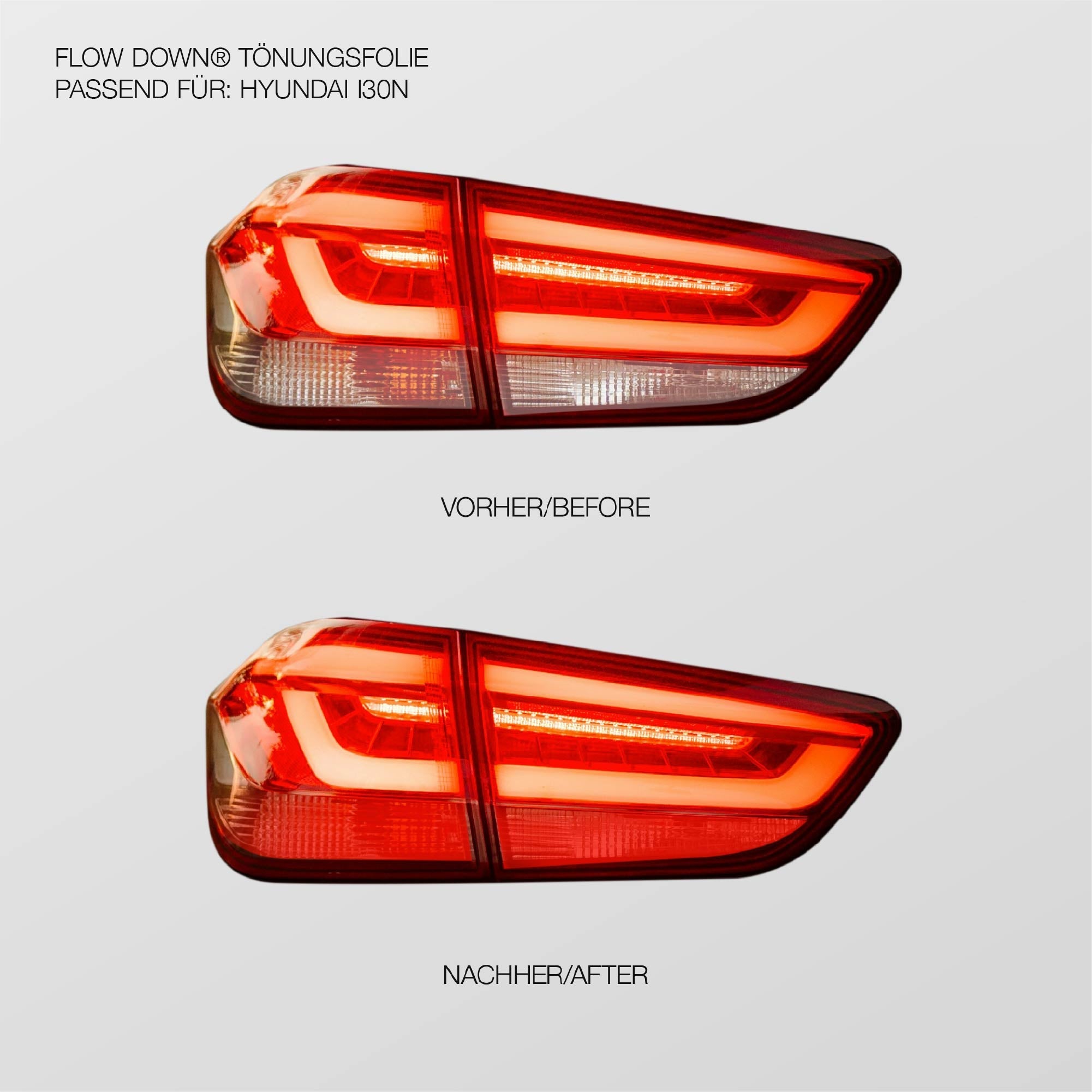 Tönungsfolie Rückleuchten für Hyundai I30N   FLOW DOWN®