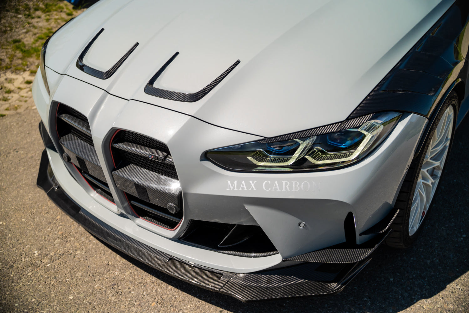 Dry Carbon Frontlippe für BMW M3 G80 G81 / M4 G82 G83 mit Teiletypgenehmigung (TTG)   Max Carbon