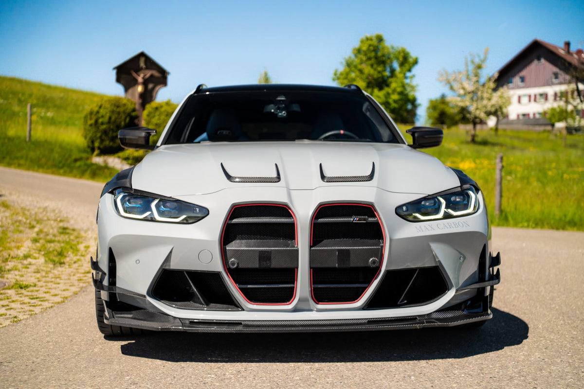 Dry Carbon Frontlippe für BMW M3 G80 G81 / M4 G82 G83 mit Teiletypgenehmigung (TTG)   Max Carbon