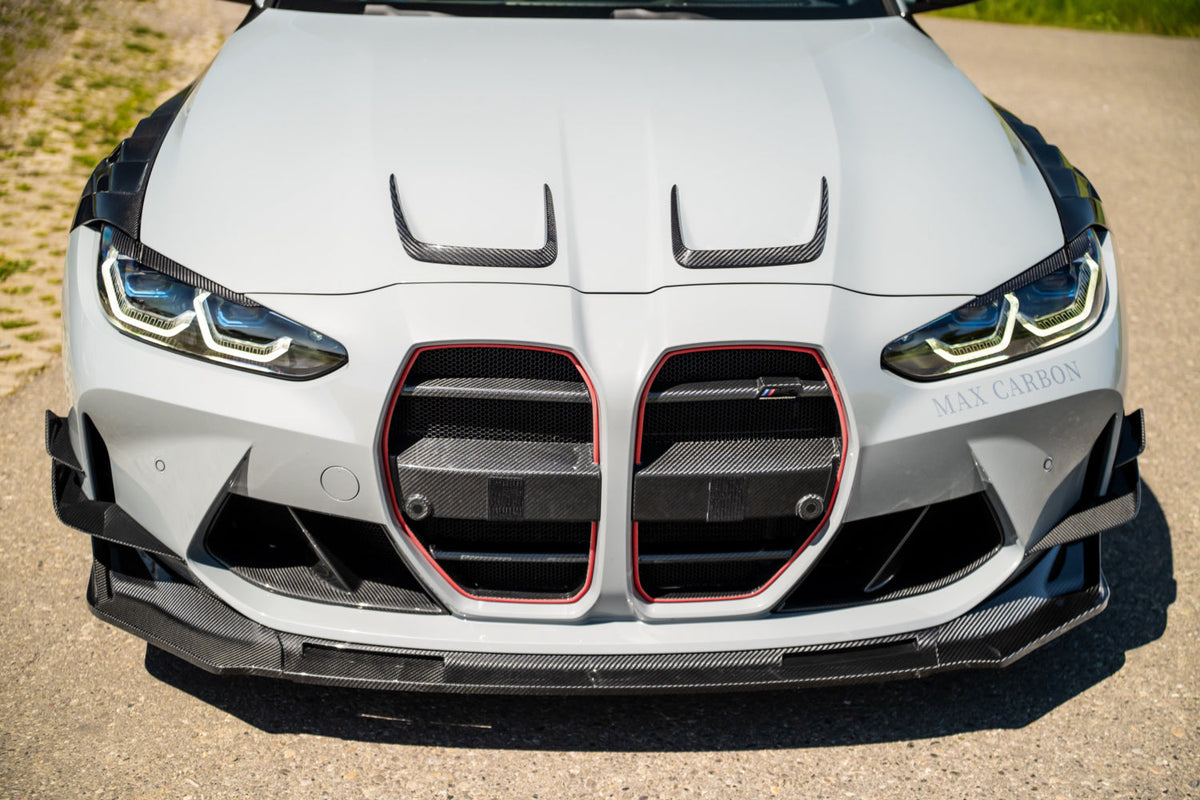 Dry Carbon Frontlippe für BMW M3 G80 G81 / M4 G82 G83 mit Teiletypgenehmigung (TTG)   Max Carbon