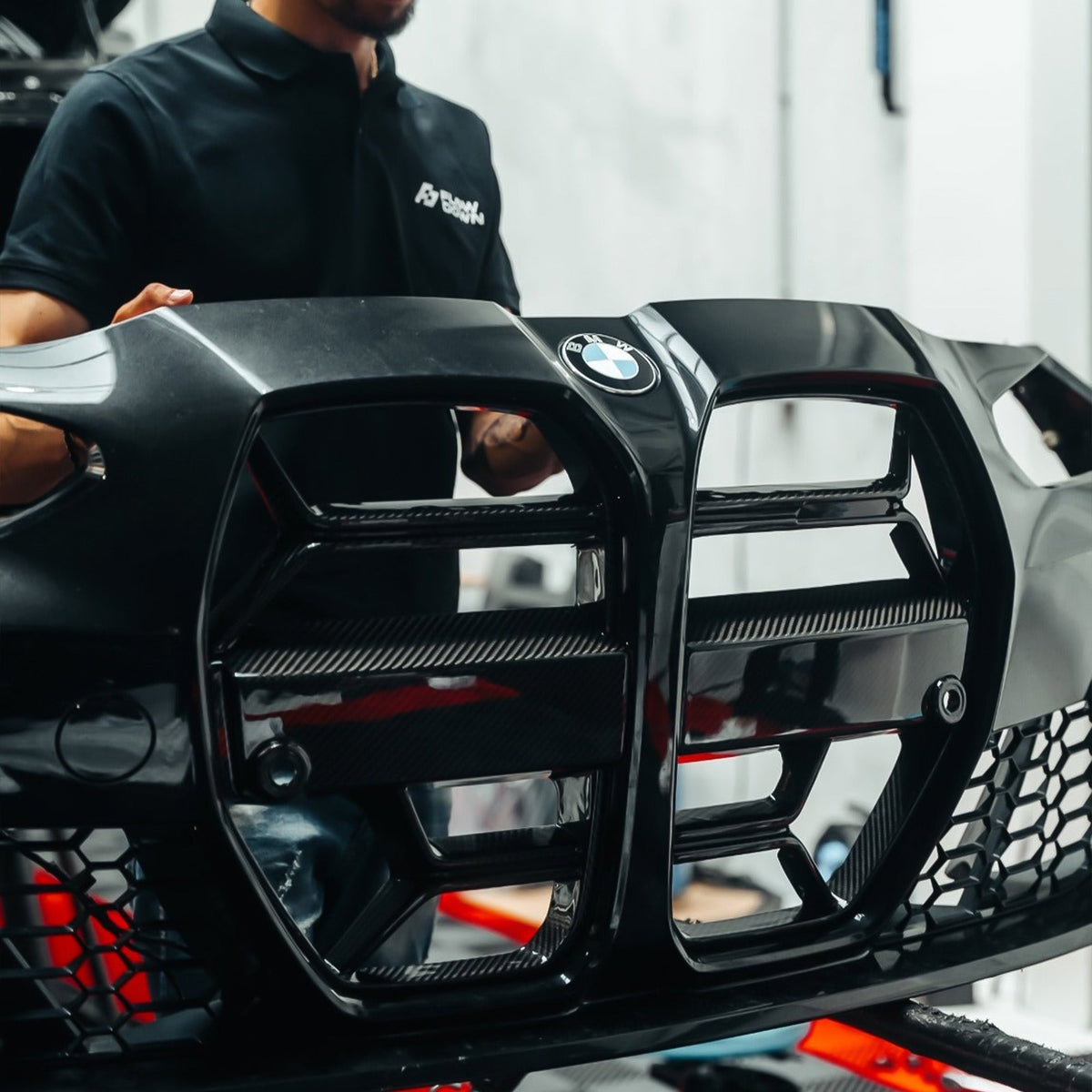 Frontgrill CSL Style aus PrePreg Carbon für BMW M3/M4 (G80/G81/G82/G83)   FLOW DOWN®